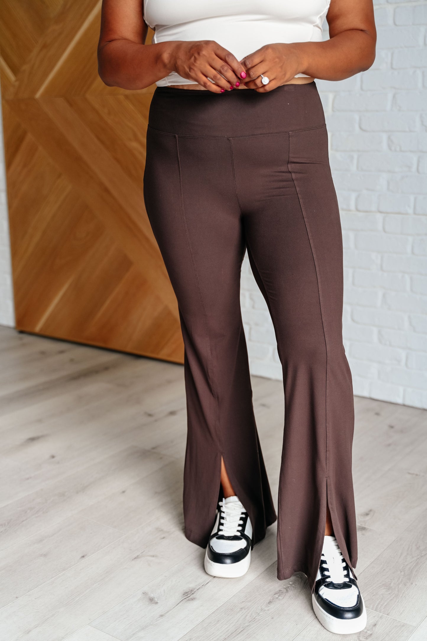 Stamina Stride Flare Leggings in Espresso (Online Exclusive)