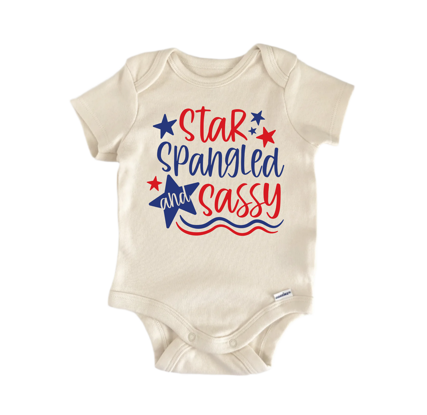 Star Spangled And Sassy July 4th Patriotic - Baby Boy Girl Clothes Bodysuit