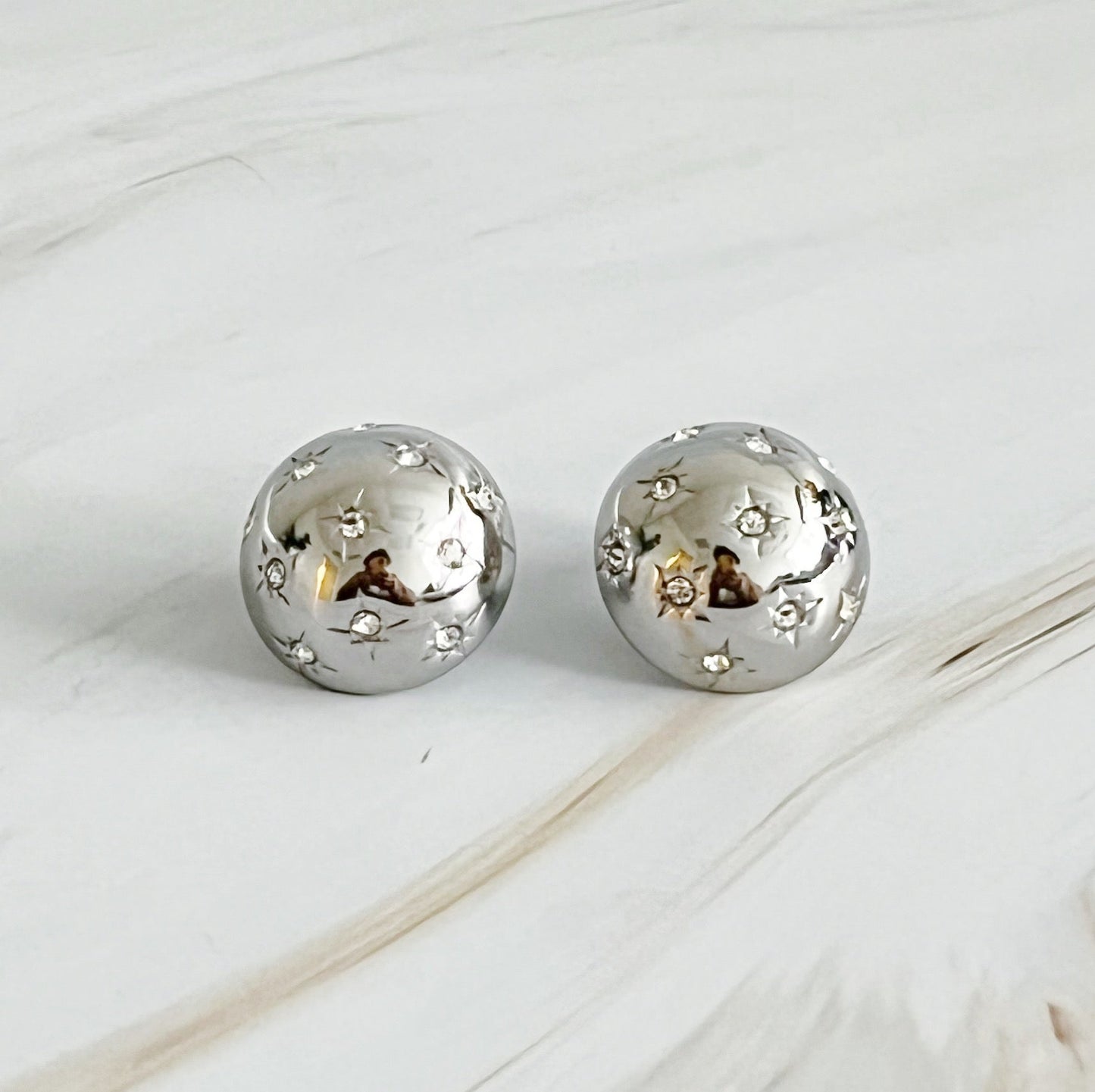 Starlight Sphere Stud Earrings - Aaria Tees