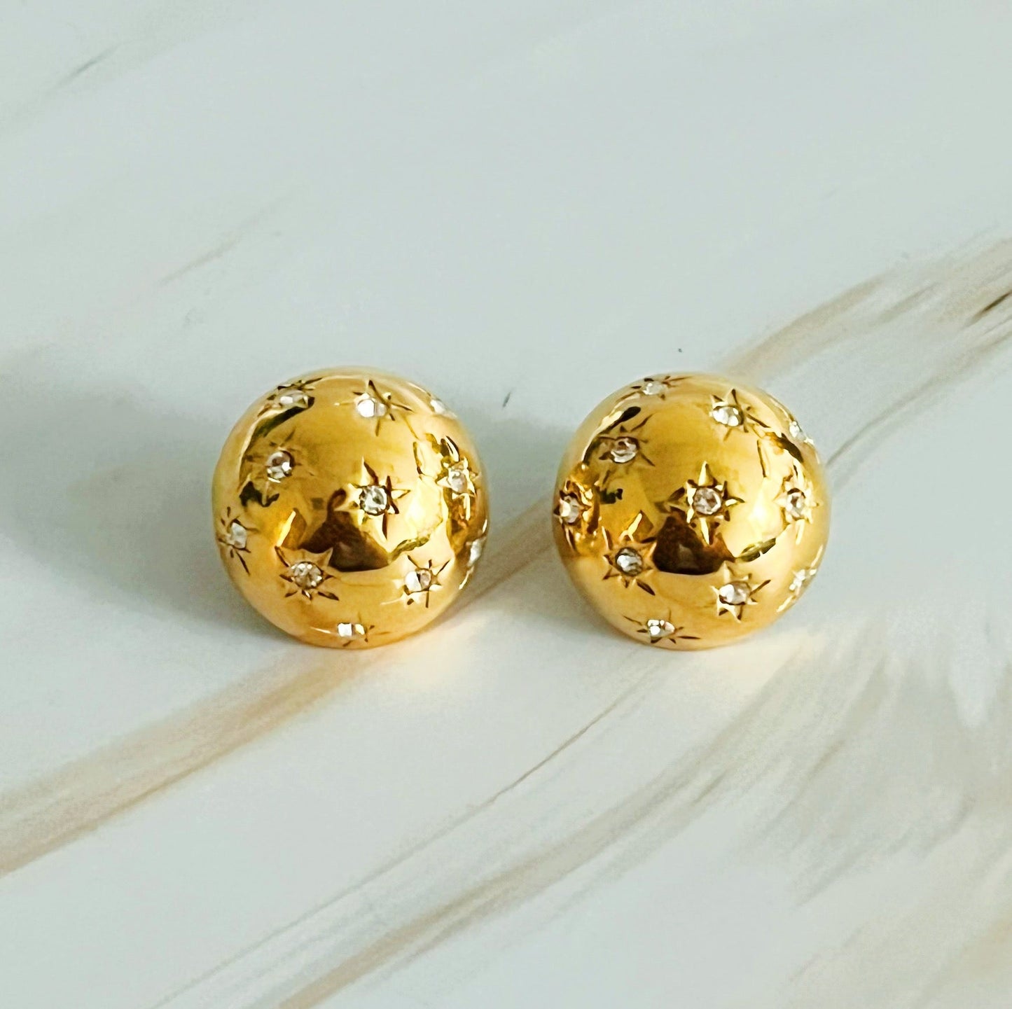 Starlight Sphere Stud Earrings - Aaria Tees