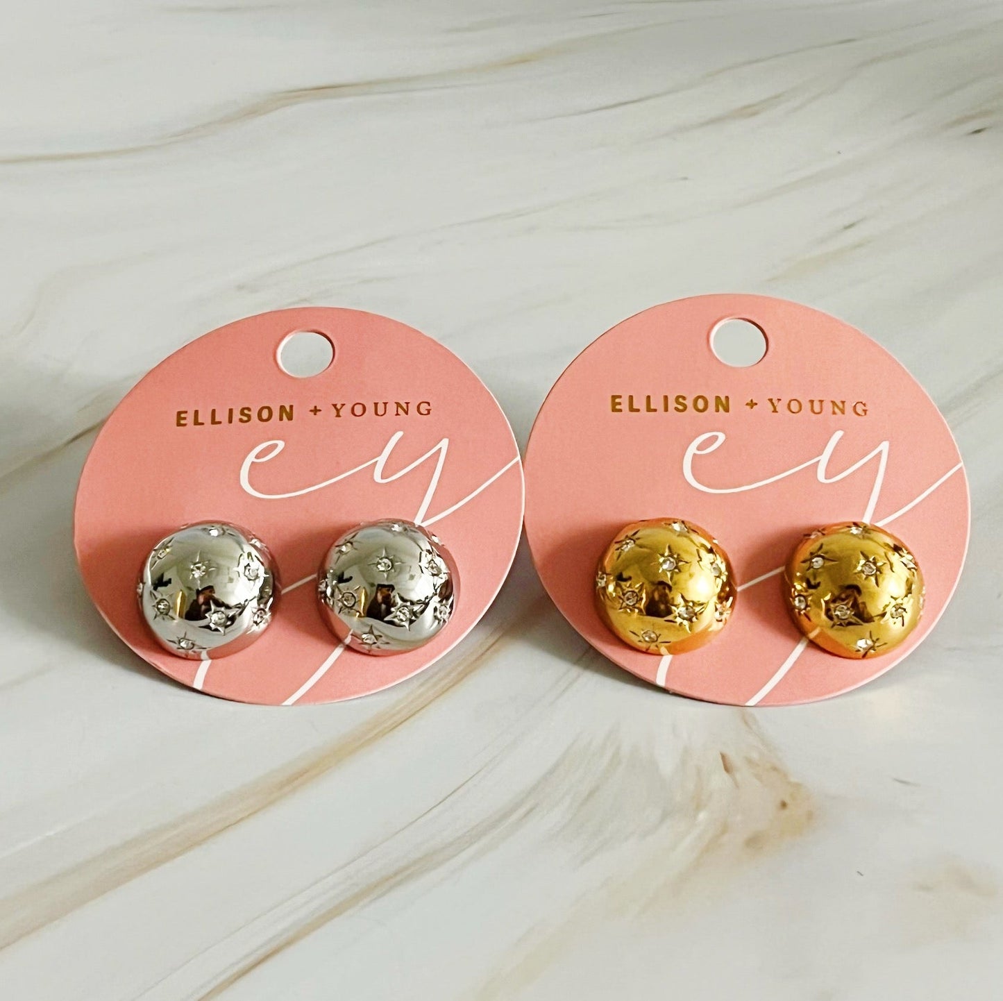 Starlight Sphere Stud Earrings - Aaria Tees