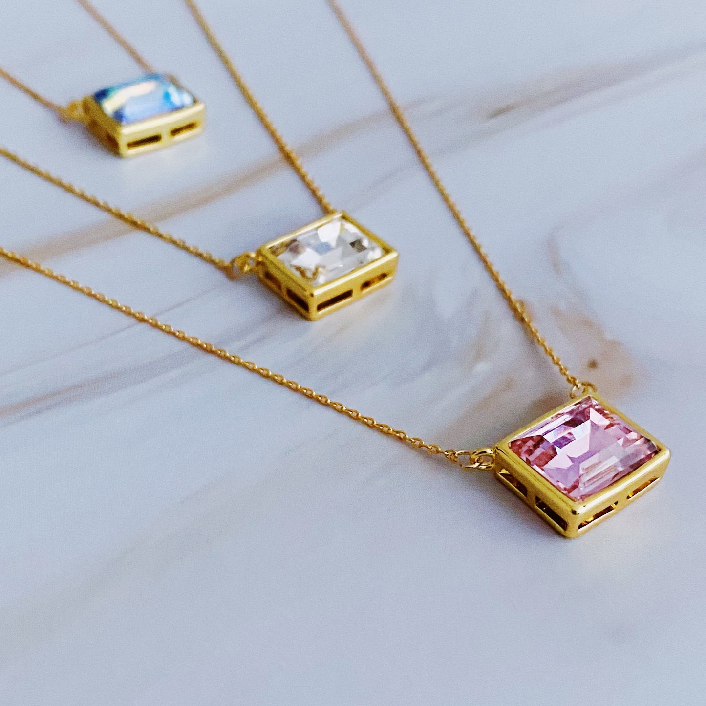 Sweet Square Pendant Necklace - Aaria Tees
