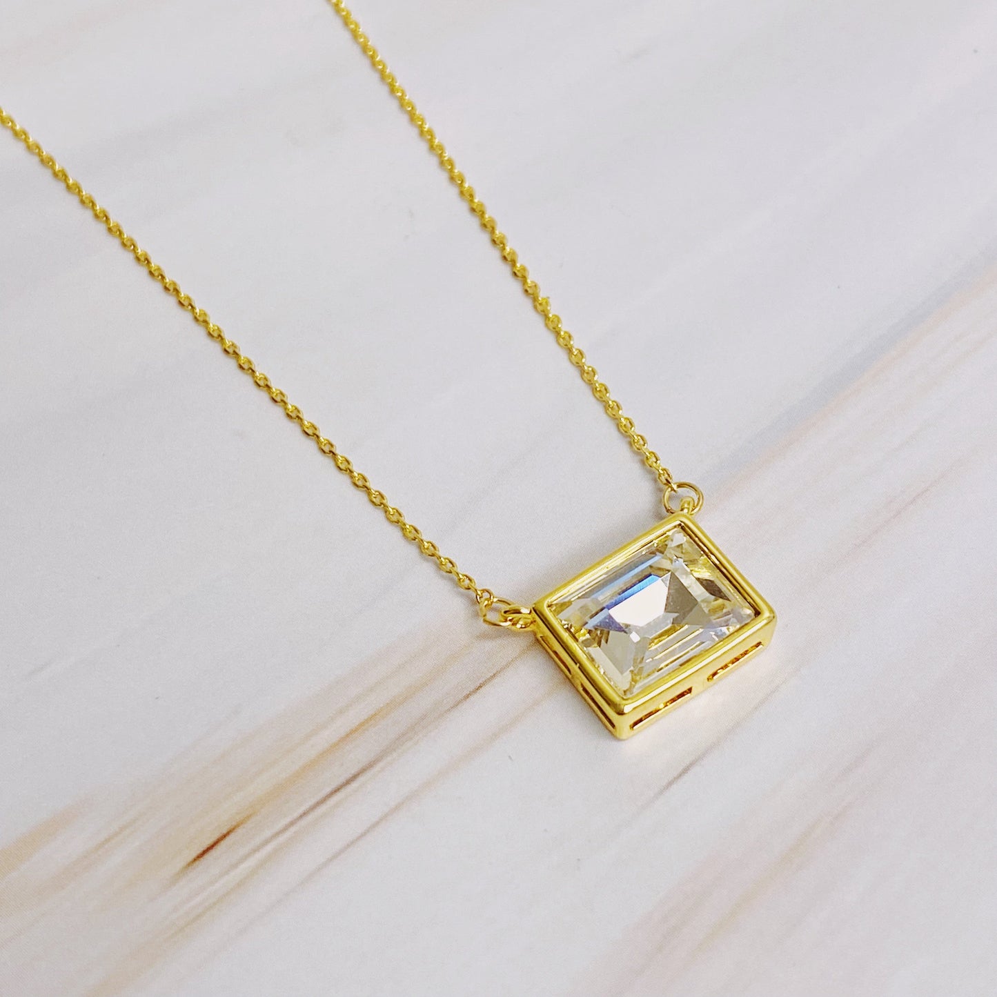 Sweet Square Pendant Necklace - Aaria Tees