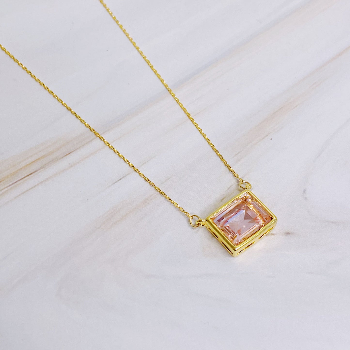 Sweet Square Pendant Necklace - Aaria Tees