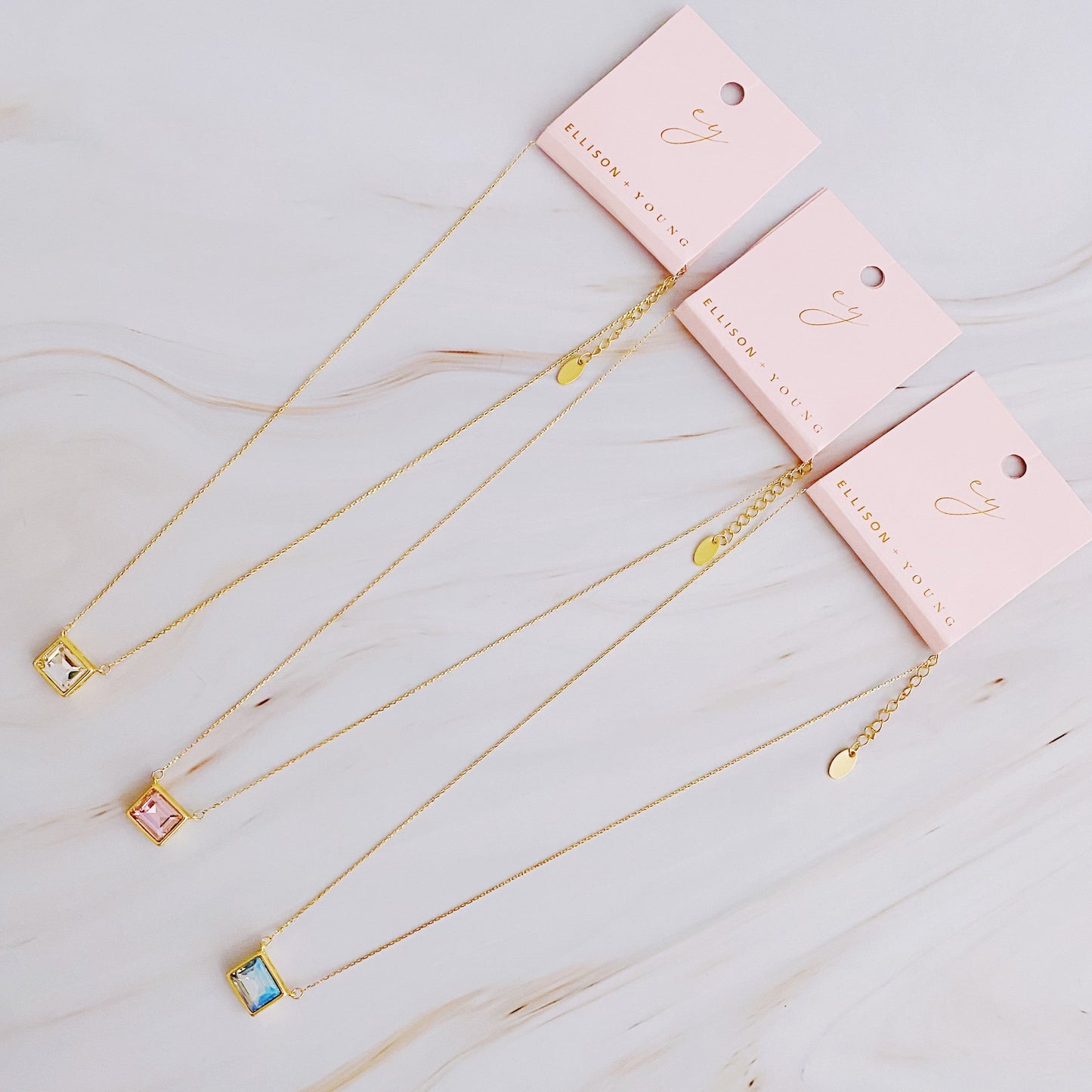Sweet Square Pendant Necklace - Aaria Tees