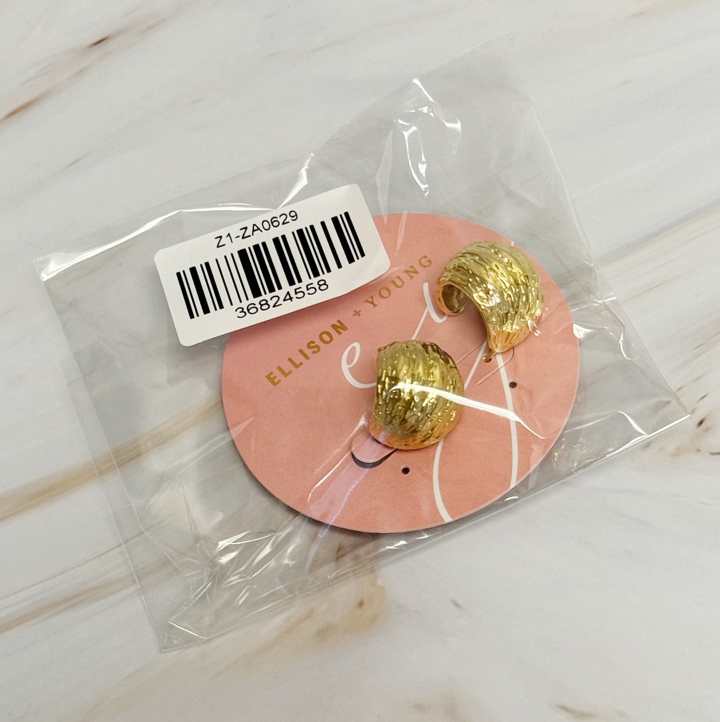 Textured Half Ball Hoop Earrings - Aaria Tees