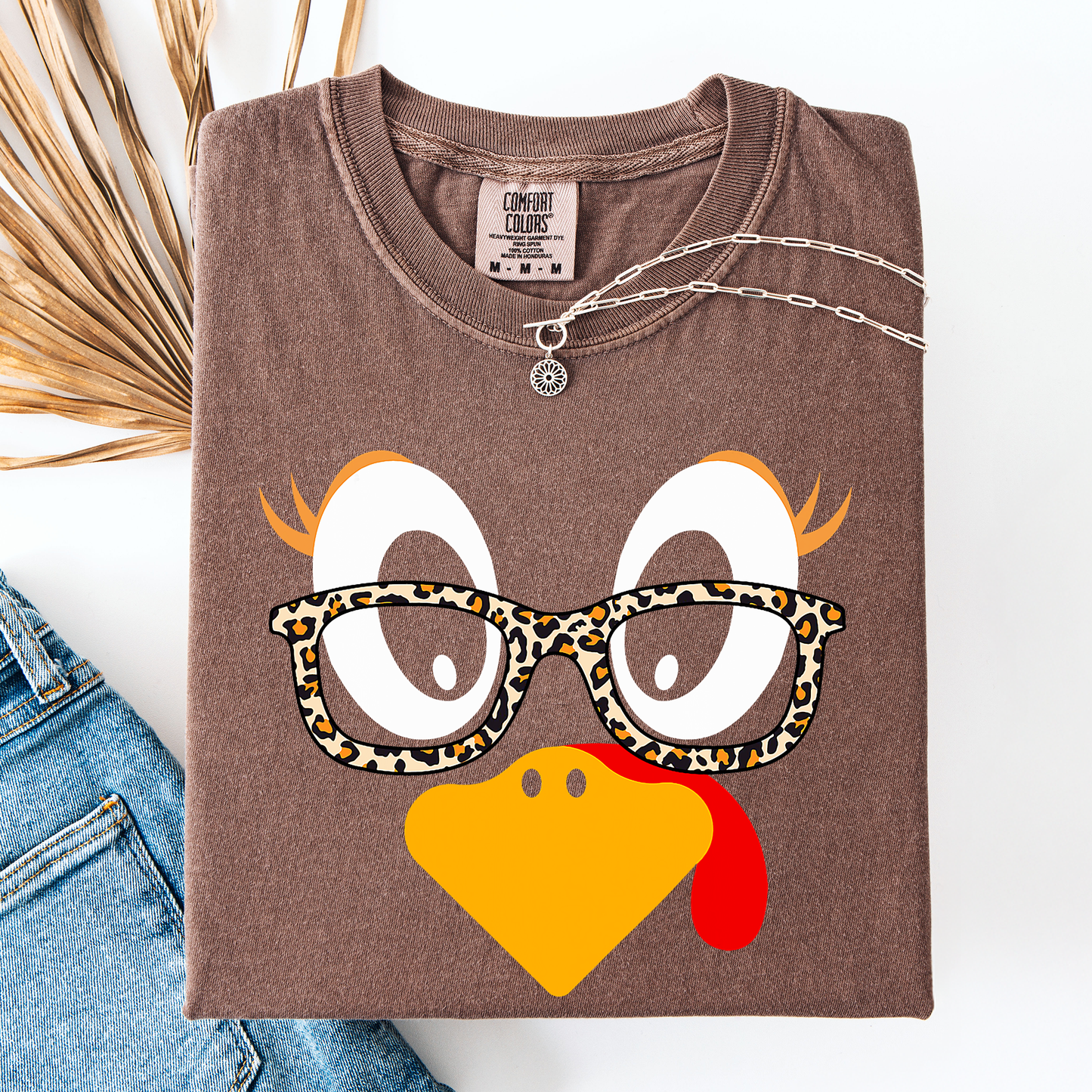 Thanksgiving, Teacher, Turkey, Cute, Leopard Print, Comfort Colors T-Shirt