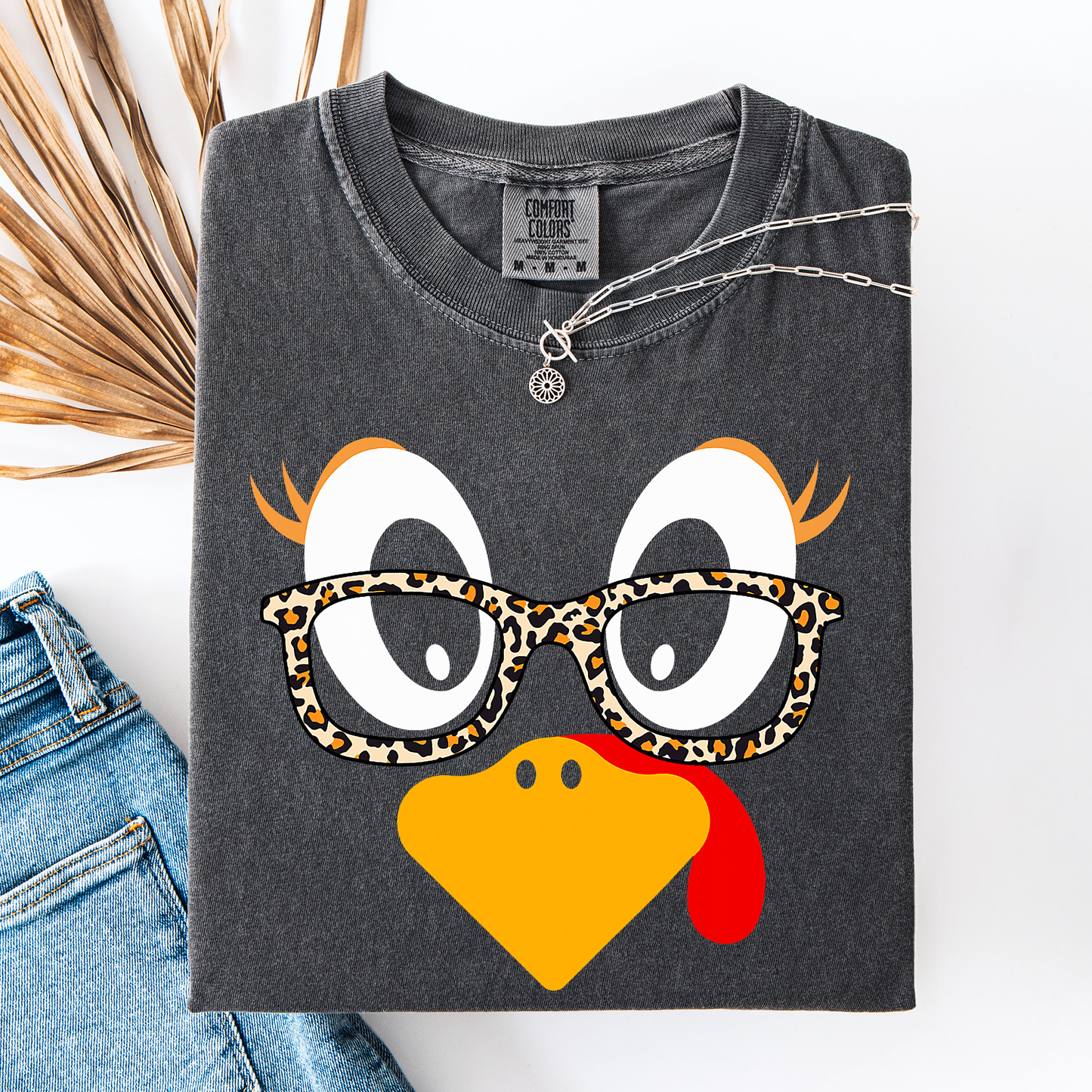 Thanksgiving, Teacher, Turkey, Cute, Leopard Print, Comfort Colors T-Shirt