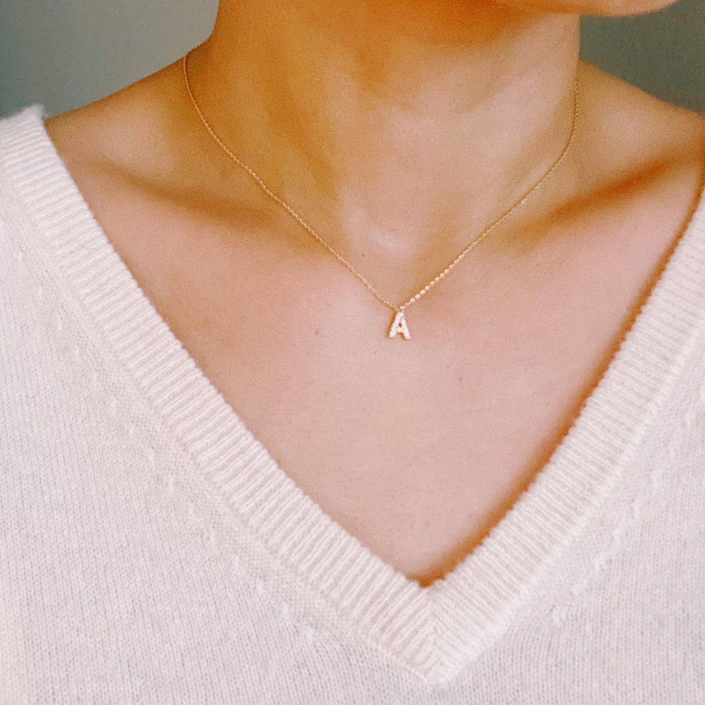 Understated Beauty Initial Necklace - Aaria Tees