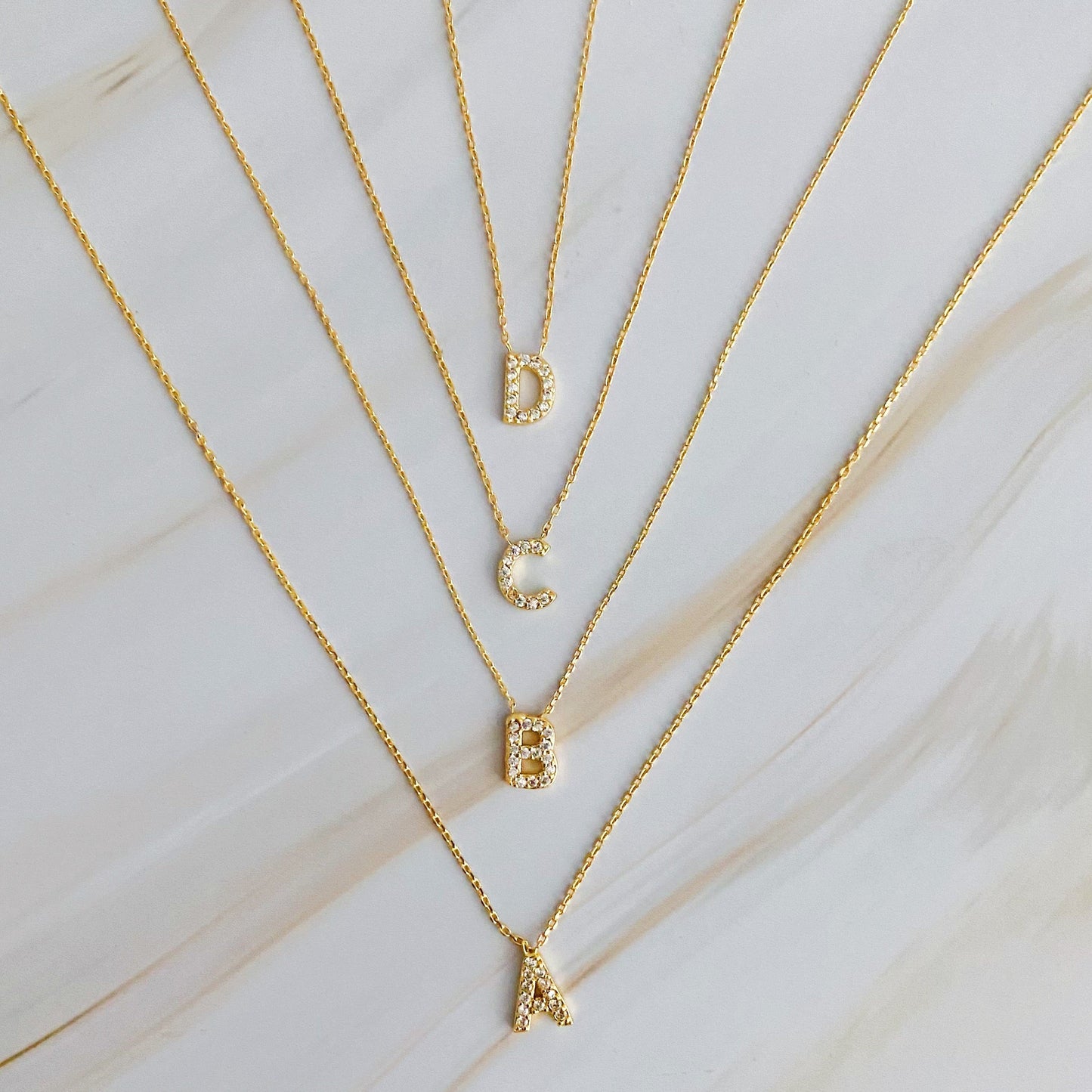 Understated Beauty Initial Necklace - Aaria Tees