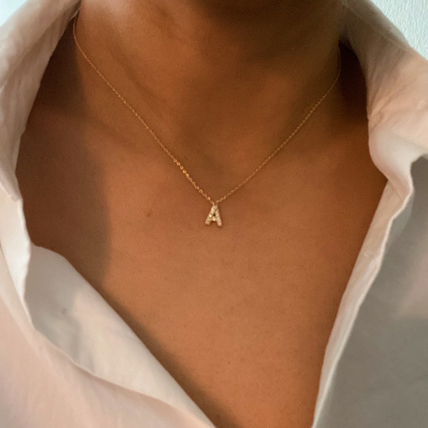 Understated Beauty Initial Necklace - Aaria Tees