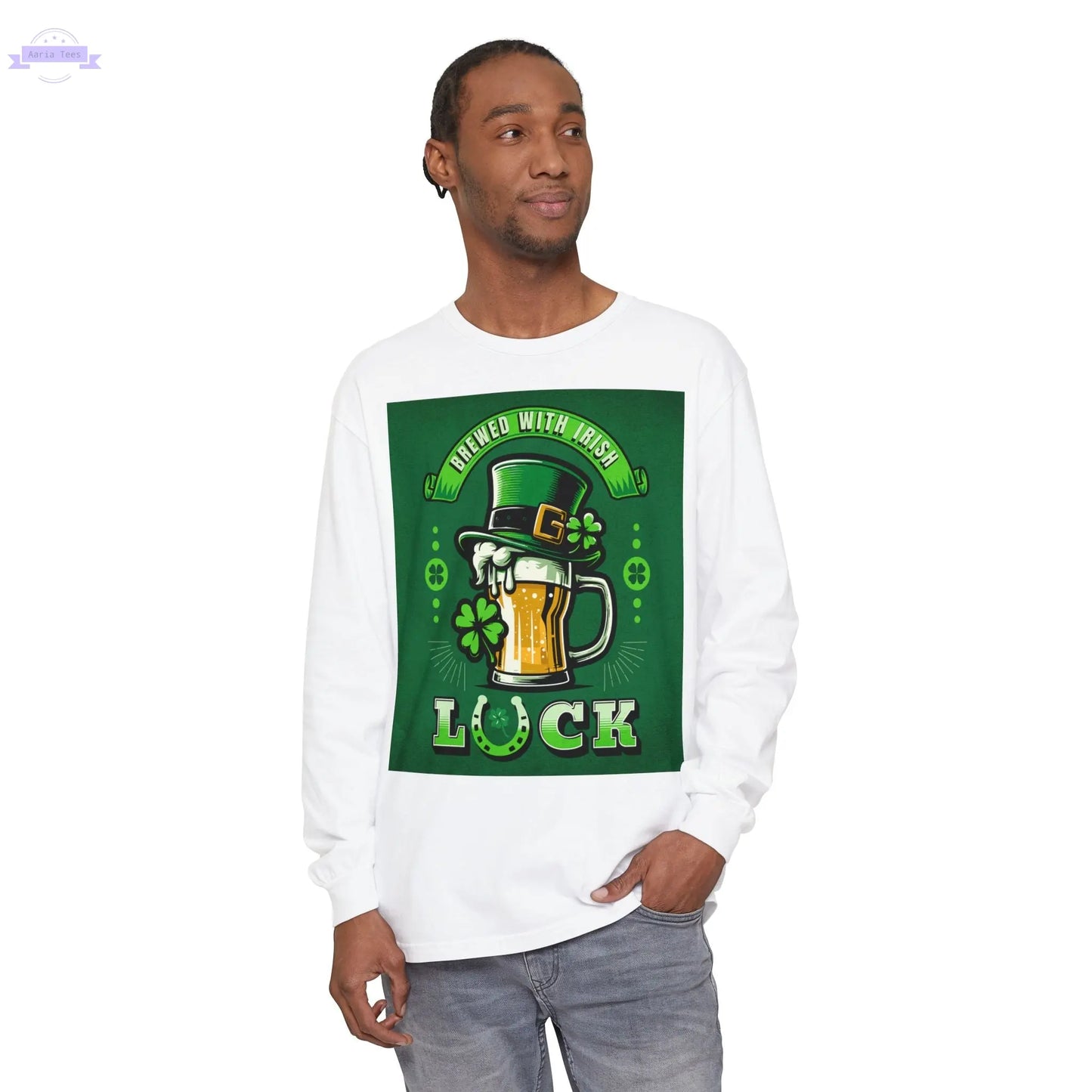 Unisex Garment-dyed Long Sleeve T-Shirt Printify