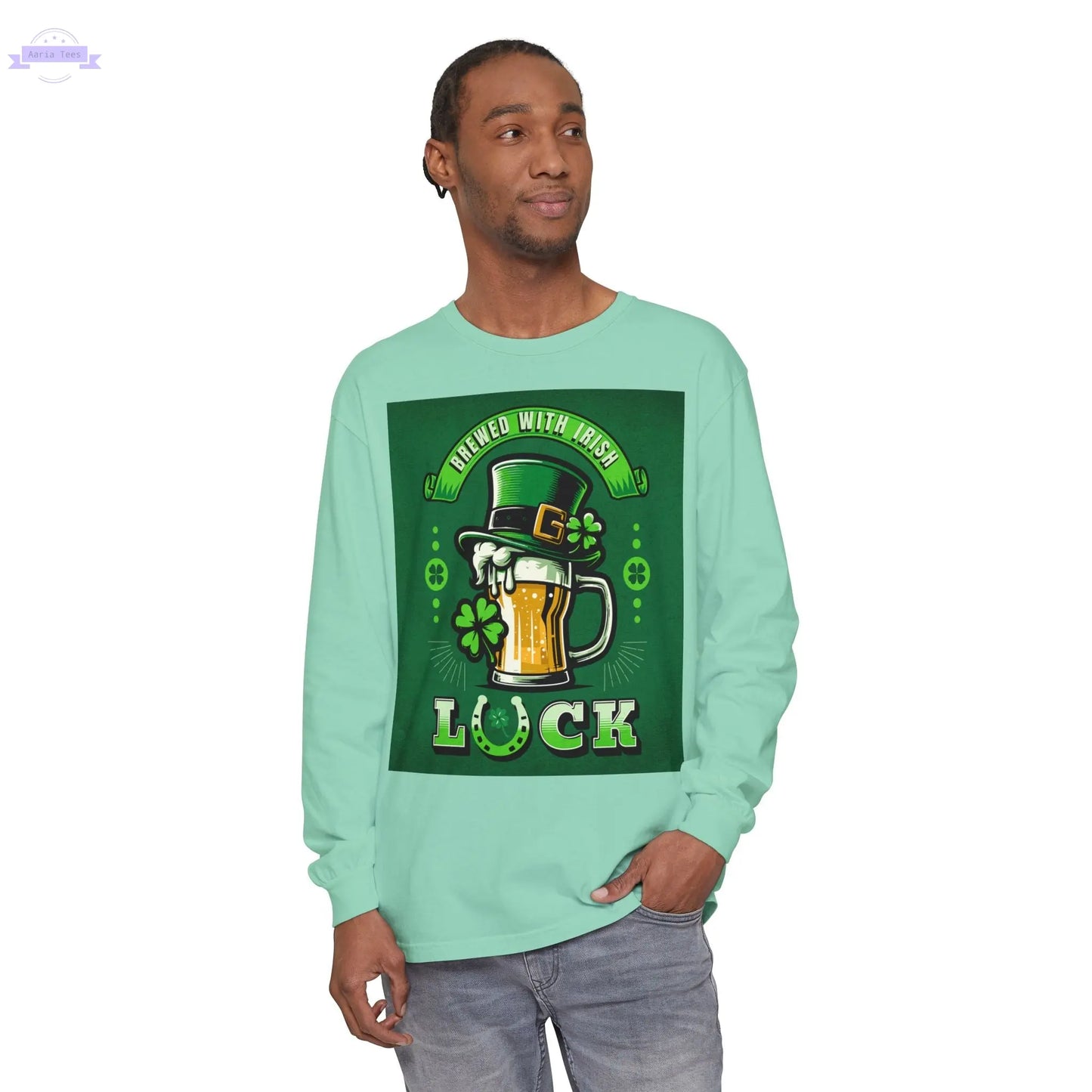 Unisex Garment-dyed Long Sleeve T-Shirt Printify