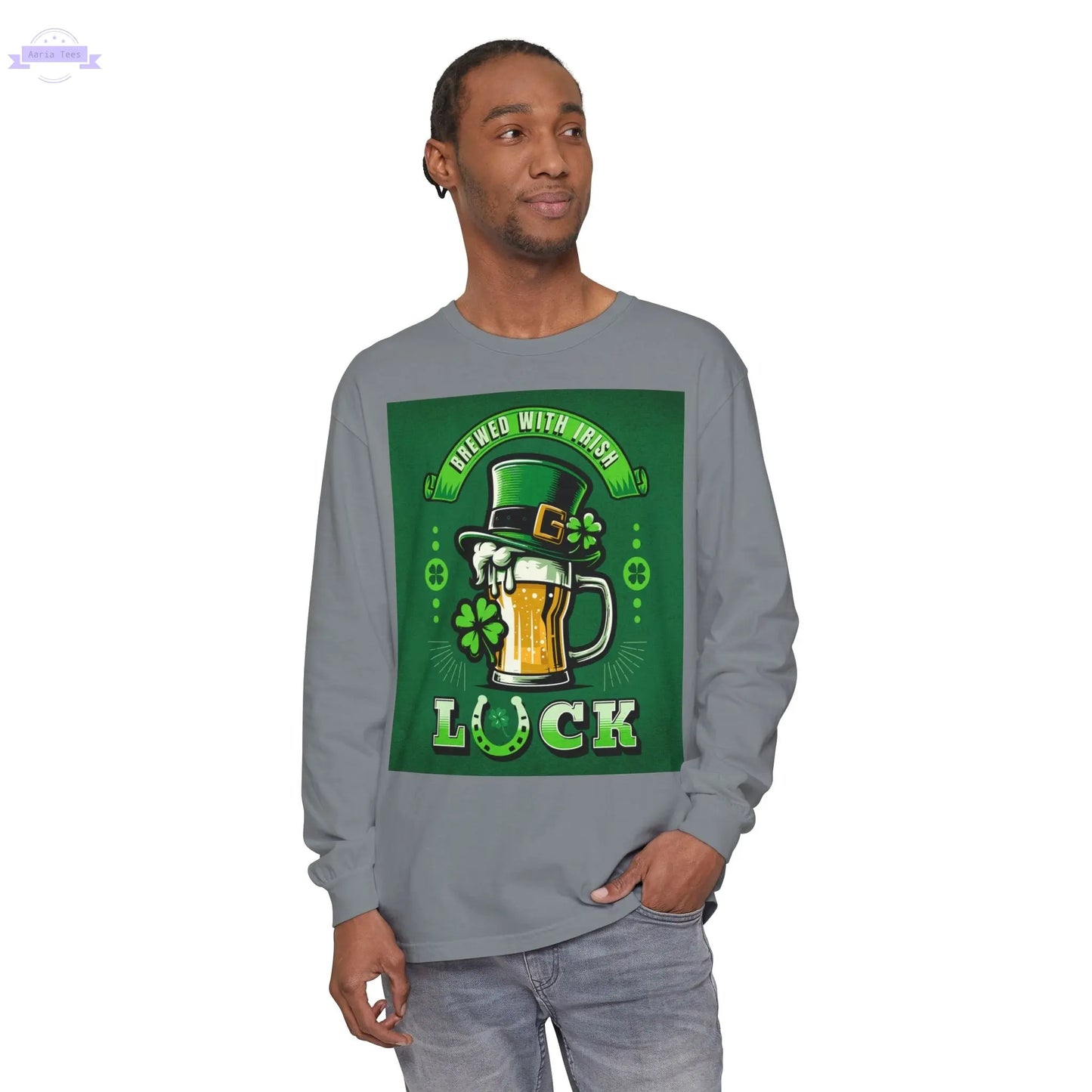 Unisex Garment-dyed Long Sleeve T-Shirt Printify