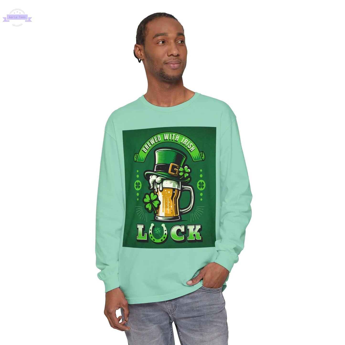 Unisex Garment-dyed Long Sleeve T-Shirt Printify