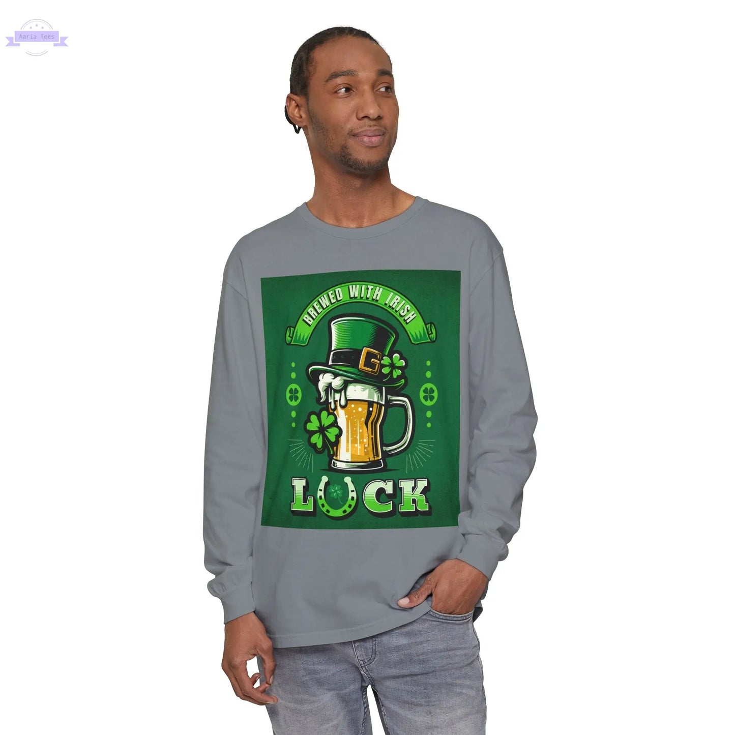Unisex Garment-dyed Long Sleeve T-Shirt Printify