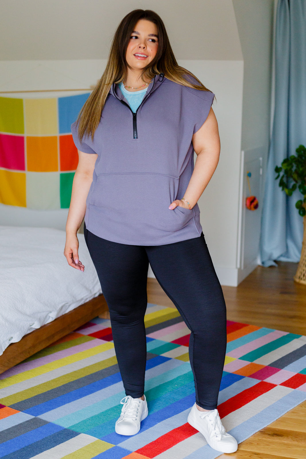 Up And Ready Cap Sleeve Workout Hoodie (Online Exclusive)