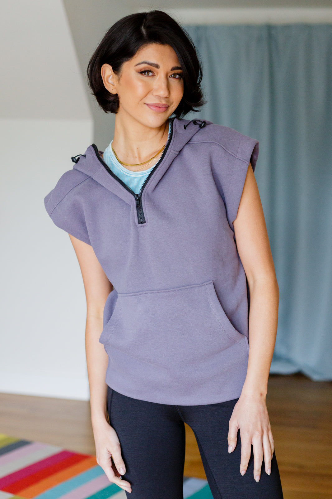 Up And Ready Cap Sleeve Workout Hoodie (Online Exclusive)