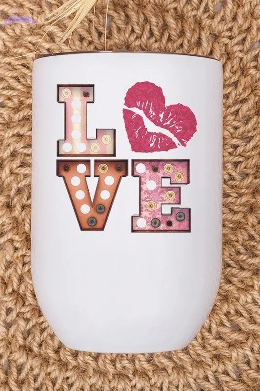 Valentine's Day Love Pink Heart Wine Cup Cali Boutique