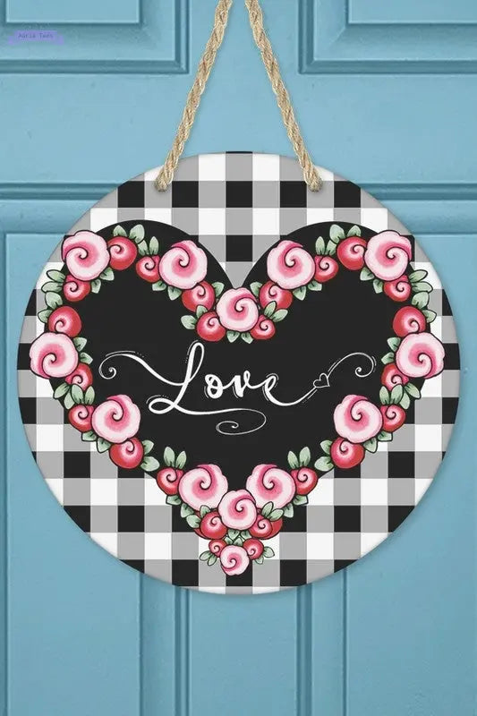Valentines Day Love Floral Heart Door Hanger Cali Boutique