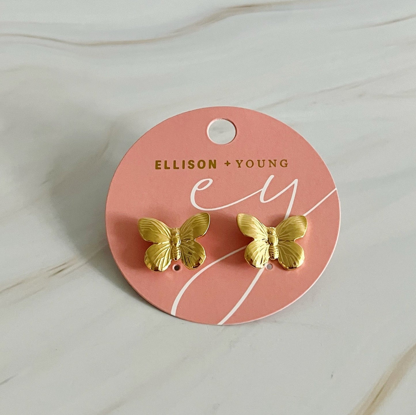 Vintage Butterfly Solo Stud Earrings - Aaria Tees