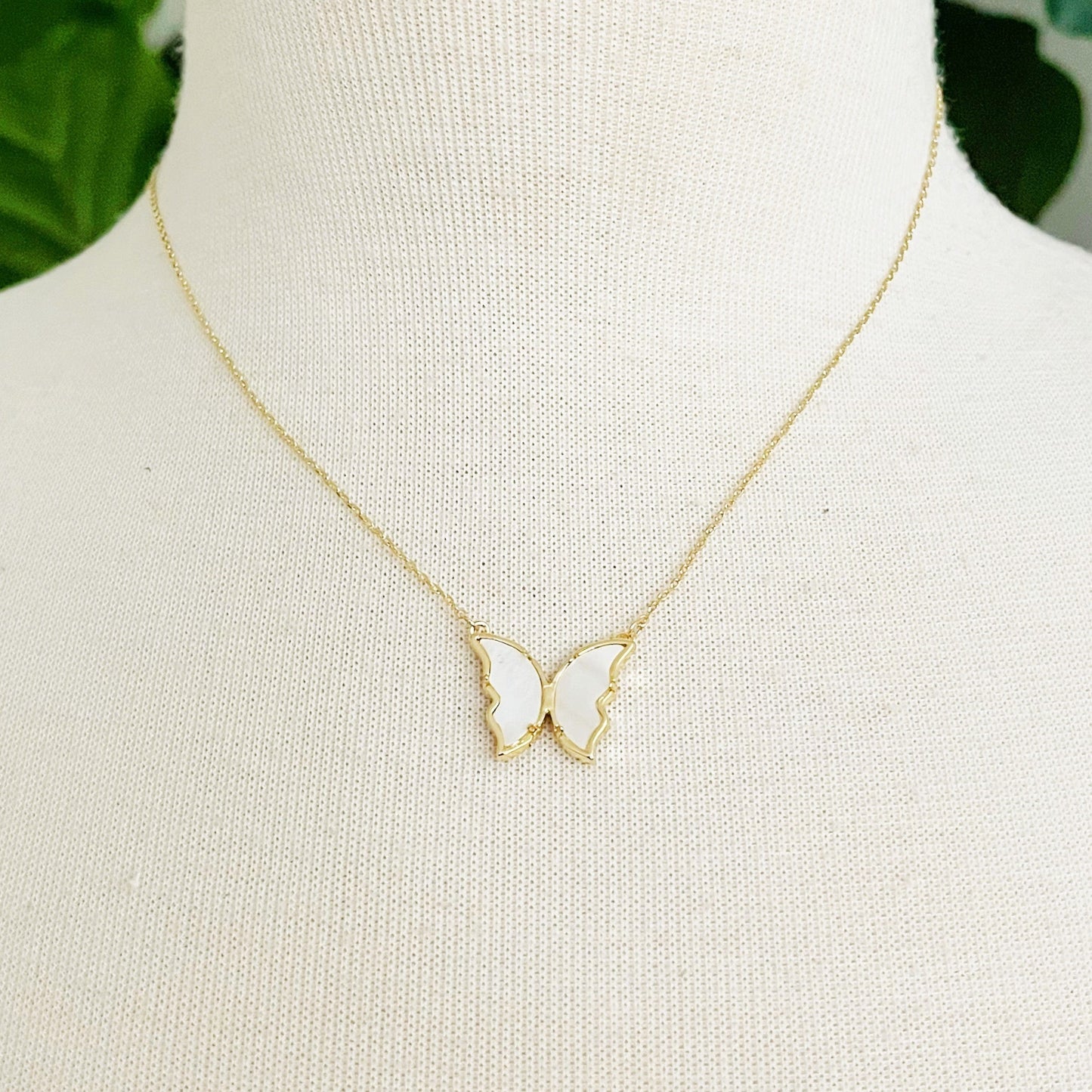 Vintage Glam Reversible Butterfly Necklace - Aaria Tees