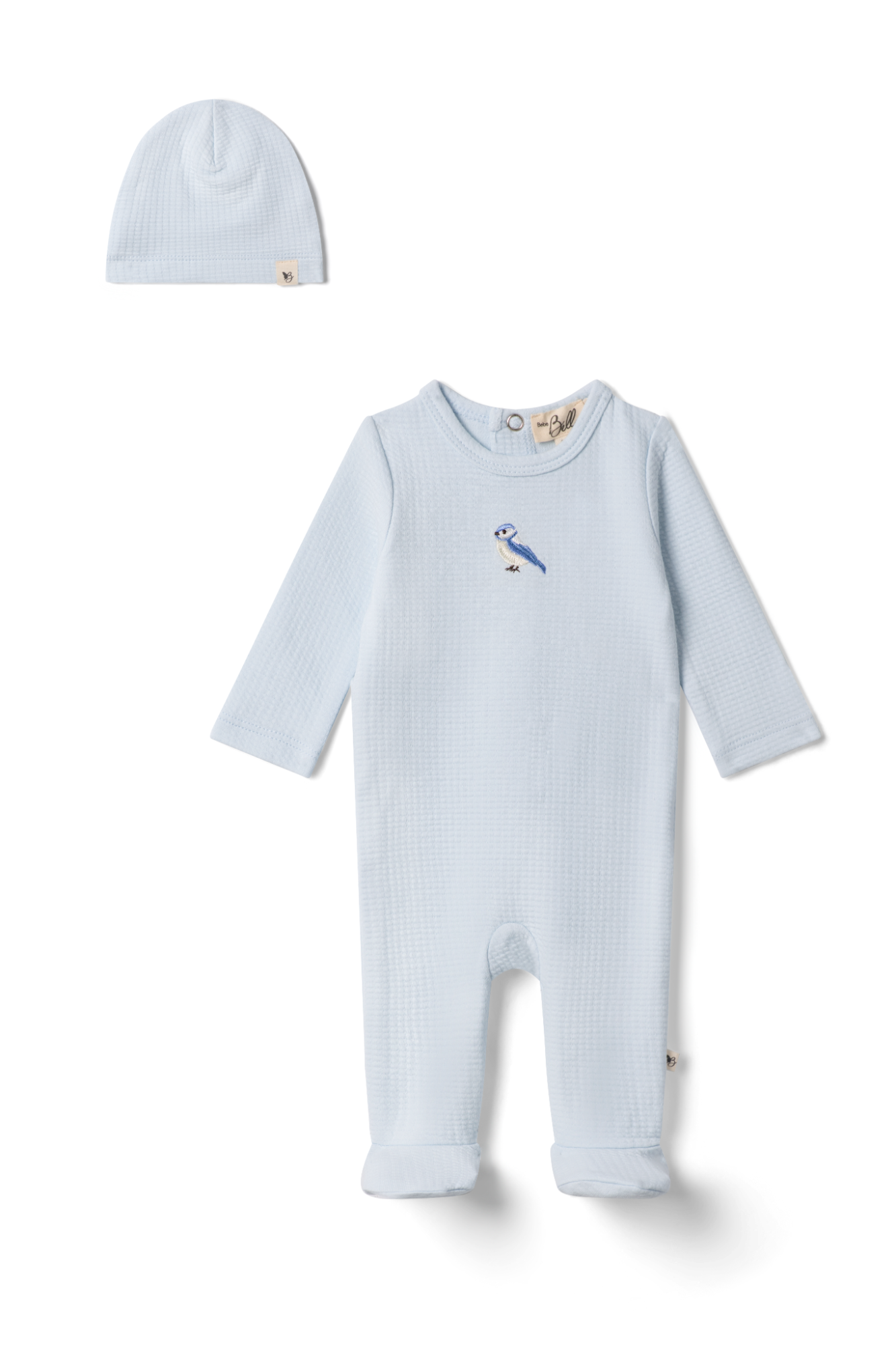 Checkered Bird Applique Onesie