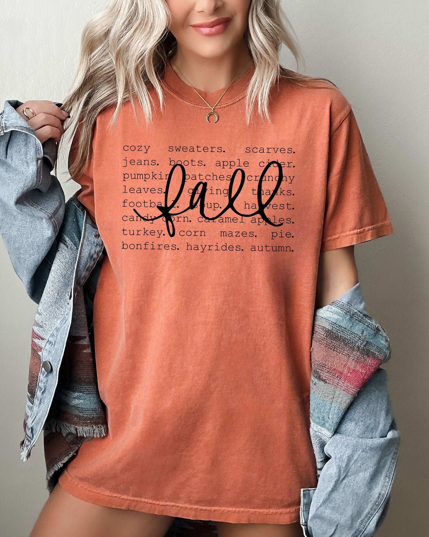We Love Fall, Autumn, Minimal, Simplicity, Fall, Halloween, Thanksgiving Shirt Comfort Colors T-Shirt
