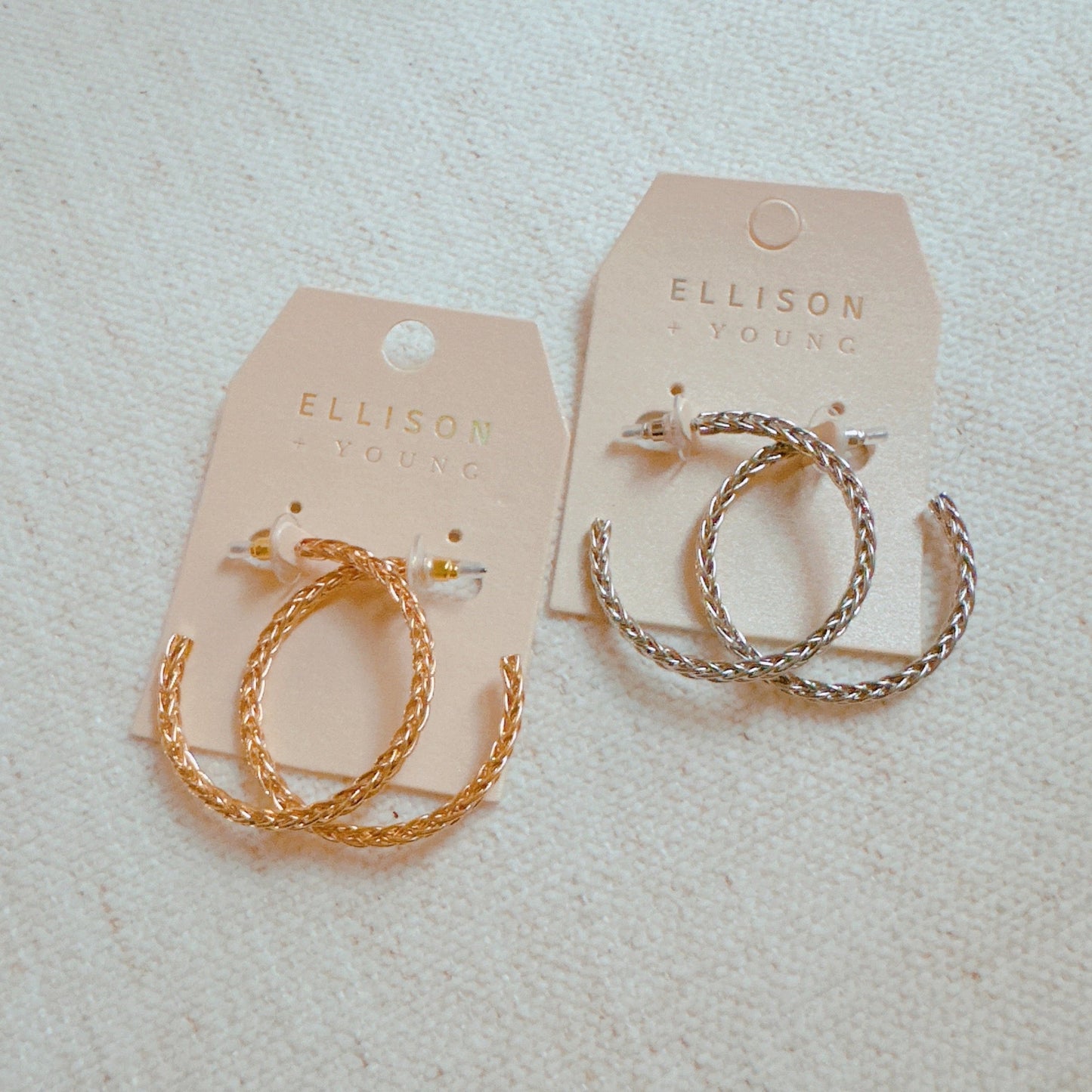 Weaved Golden Wire Hoop Earrings - Aaria Tees