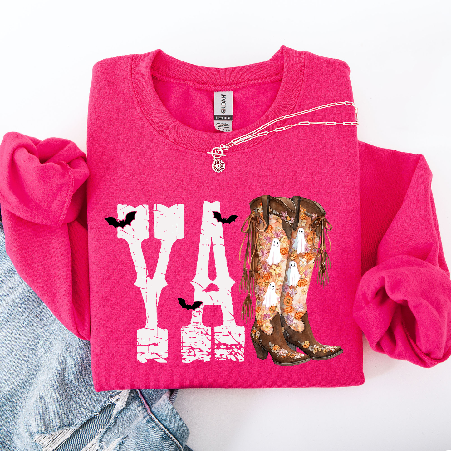 Y'all, Cowboy Boots, Western, Halloween, Autumn, Fall Sweatshirt