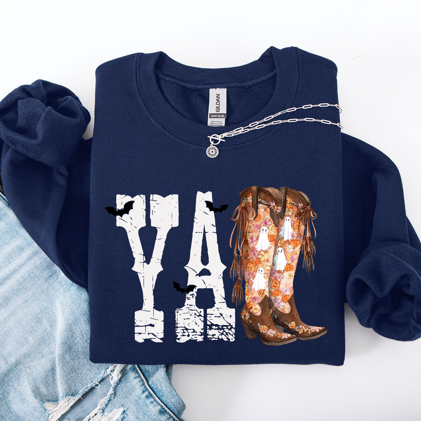 Y'all, Cowboy Boots, Western, Halloween, Autumn, Fall Sweatshirt
