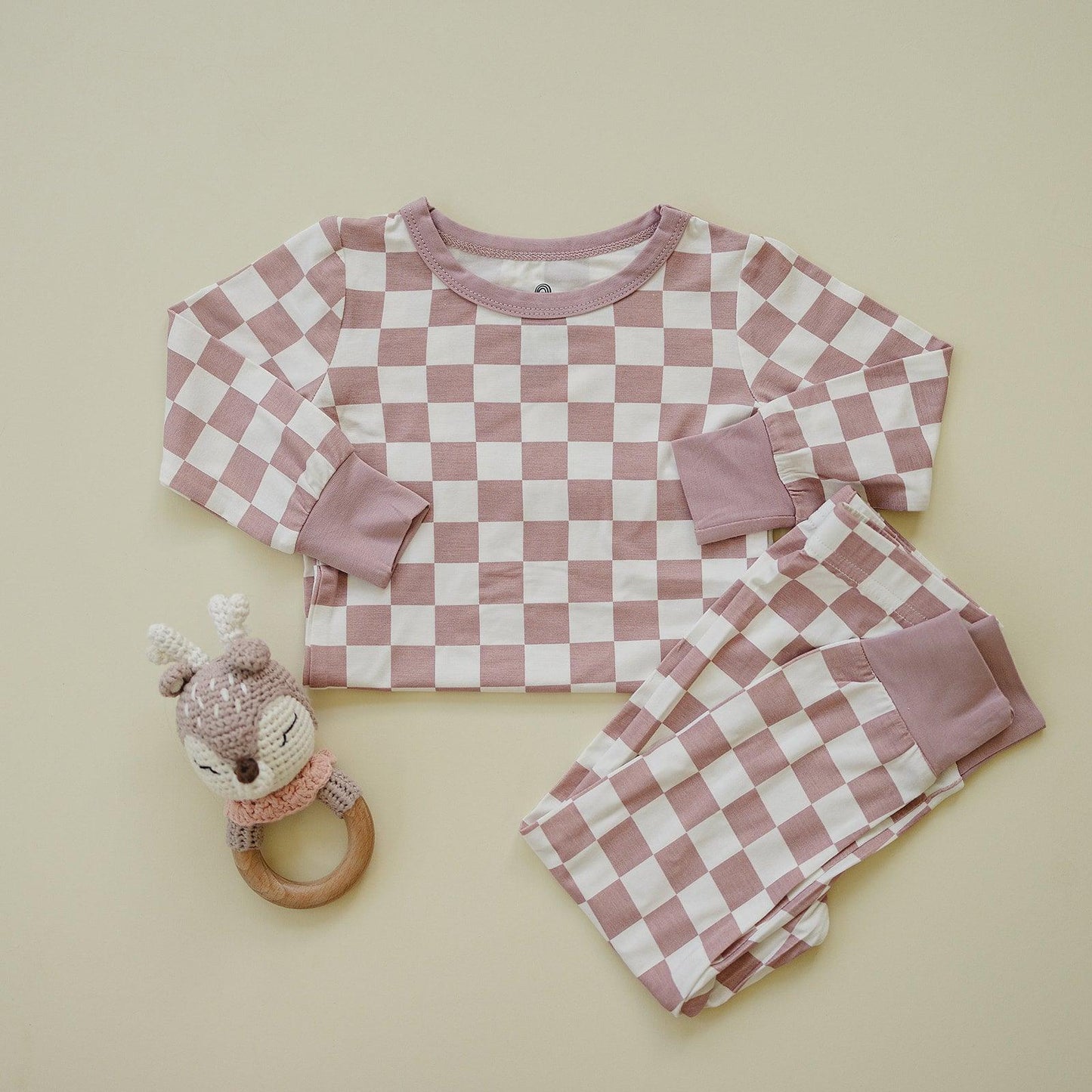 Tropical Haze Check 2pc Bamboo Pajamas