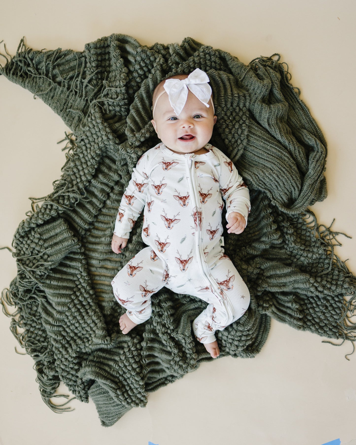 Reindeer Games Ribbed Bamboo Zippy Pajamas