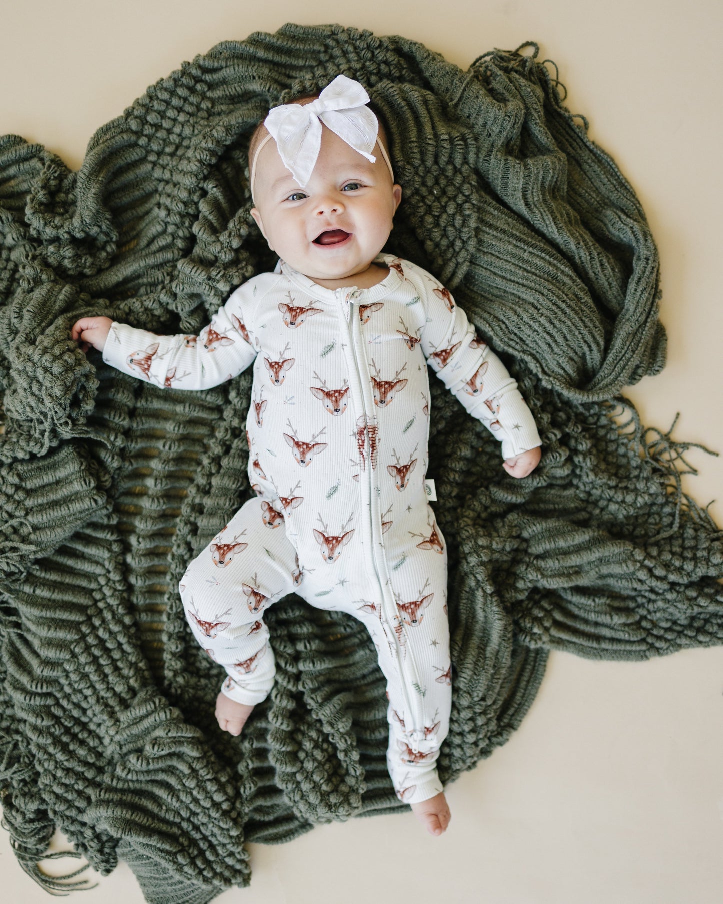 Reindeer Games Ribbed Bamboo Zippy Pajamas