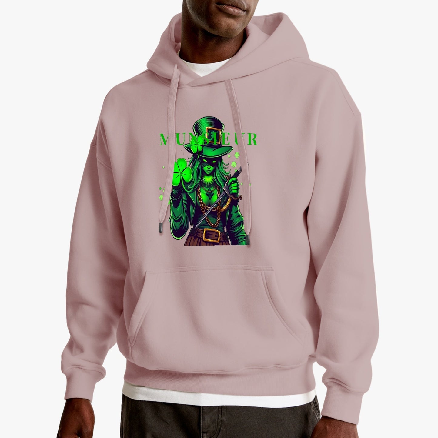 St. Patrick's Day Collection Munsieur Unisex Premium Pullover Hoodie Sweater Clover Gang Betty