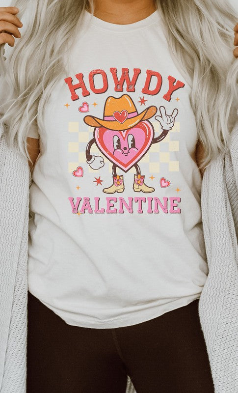 Howdy Valentine PLUS SIZE Graphic Tee - Aaria Tees