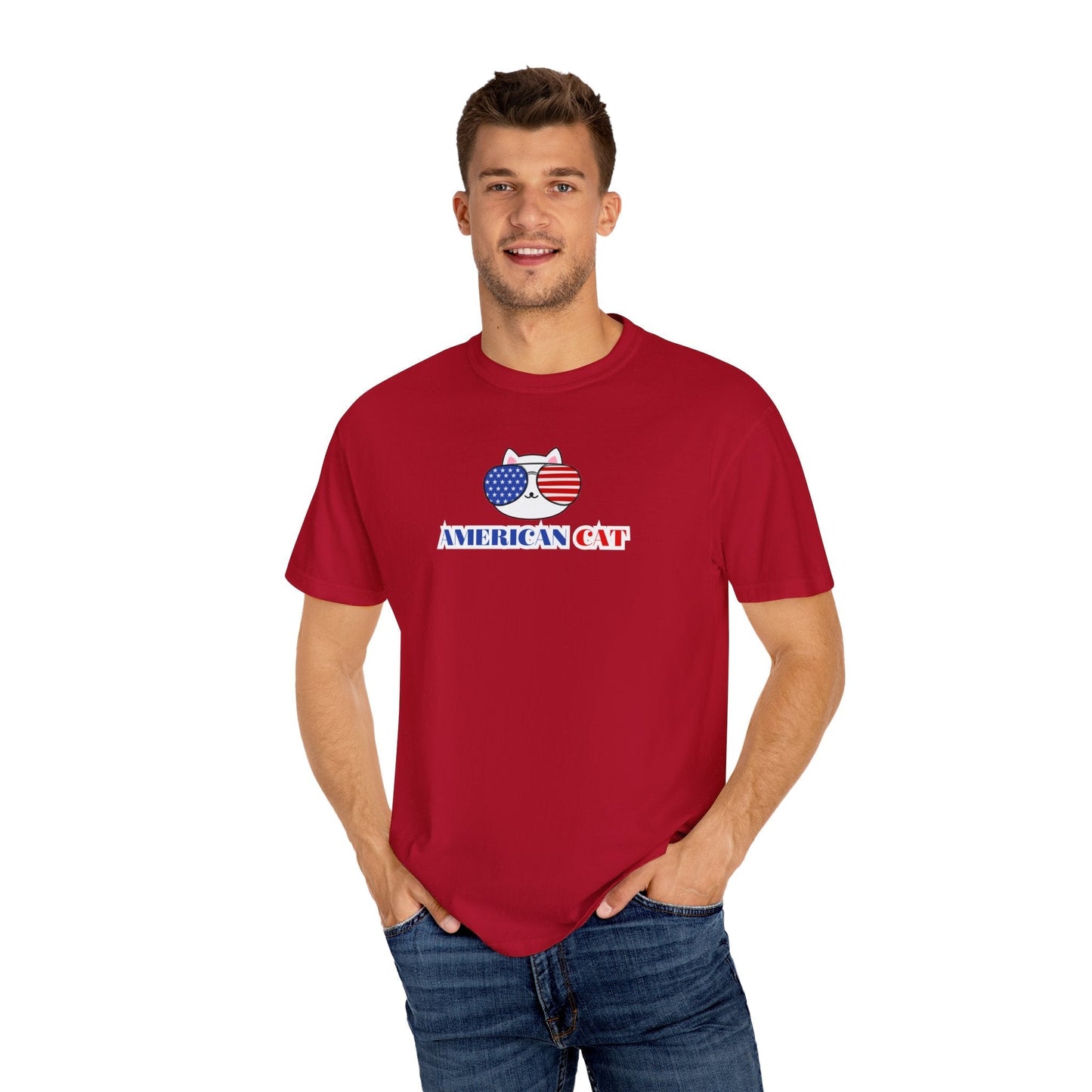 American Cat Unisex Garment-Dyed T-shirt