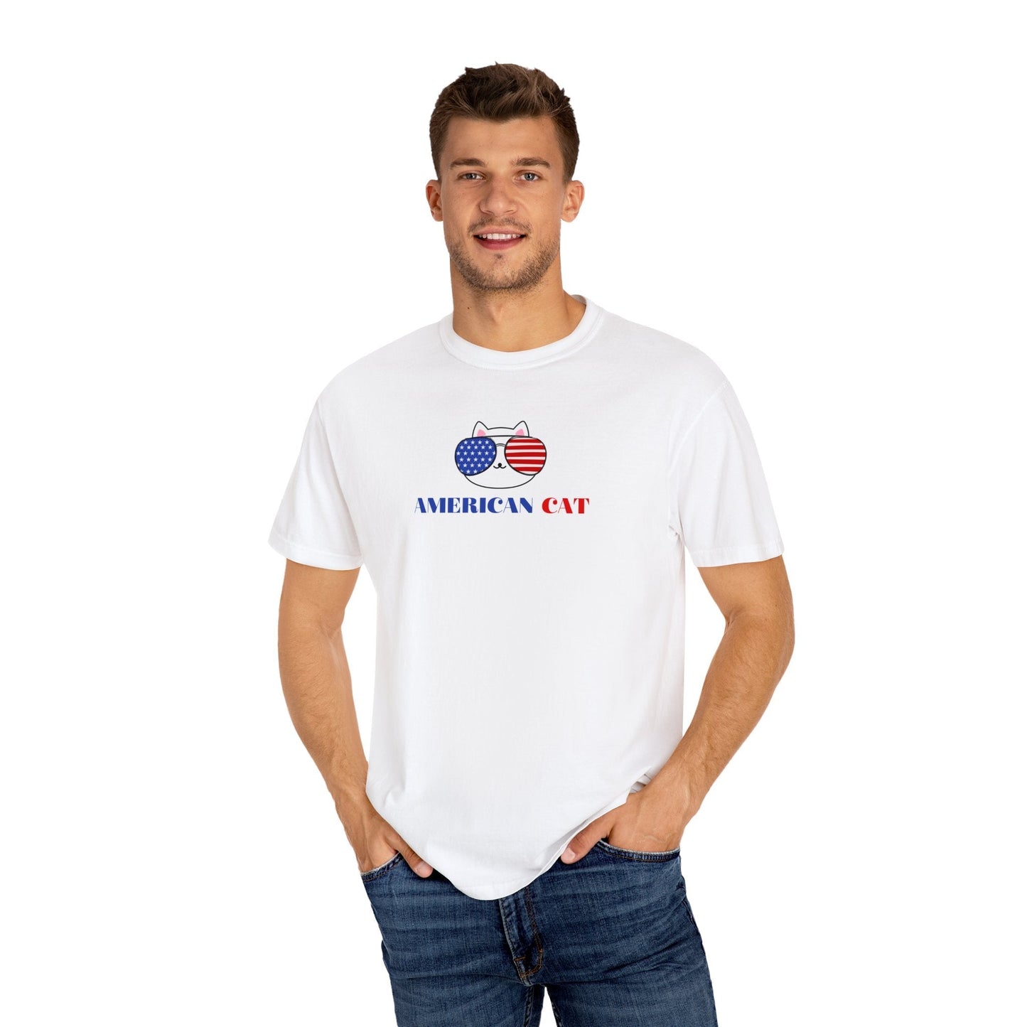 American Cat Unisex Garment-Dyed T-shirt