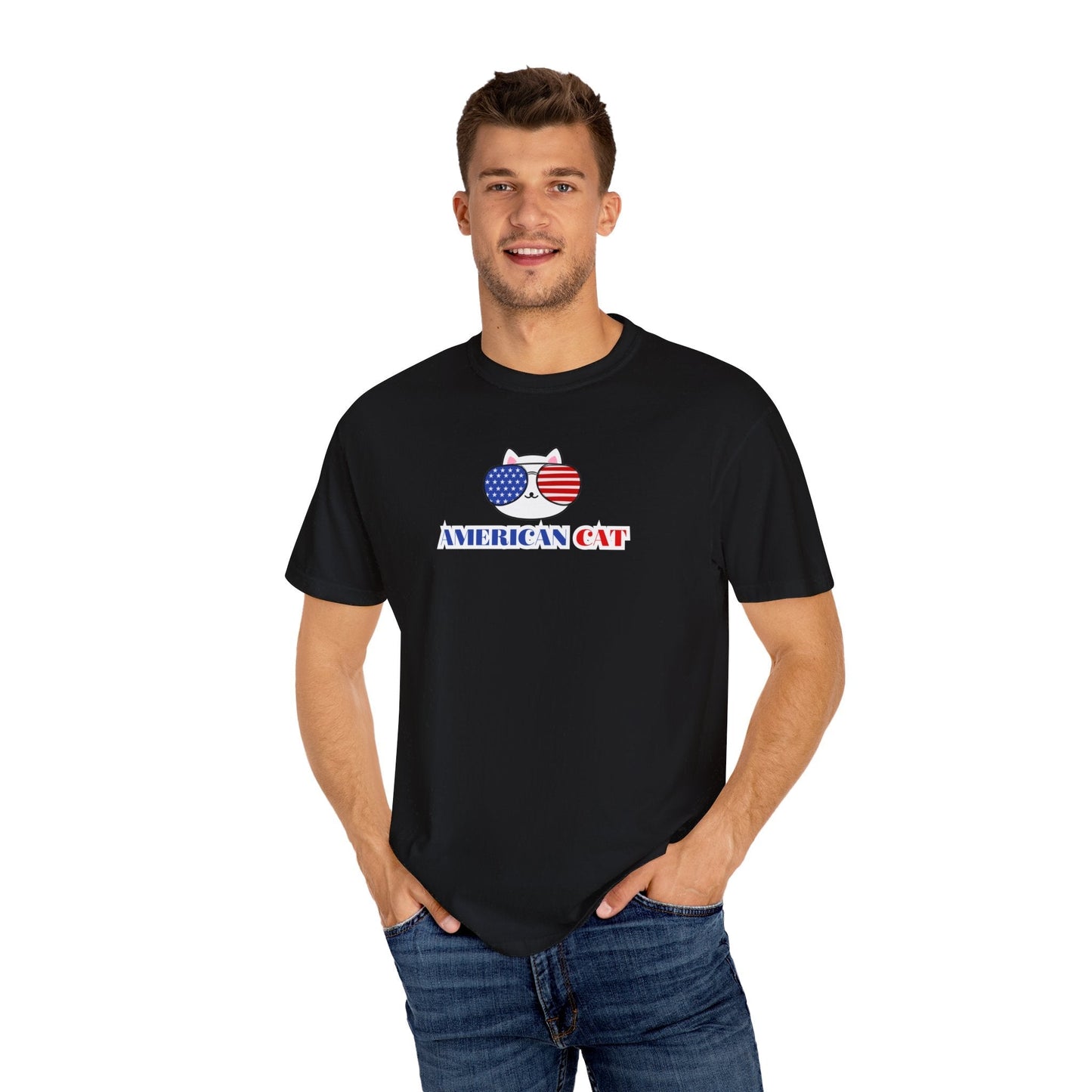 American Cat Unisex Garment-Dyed T-shirt