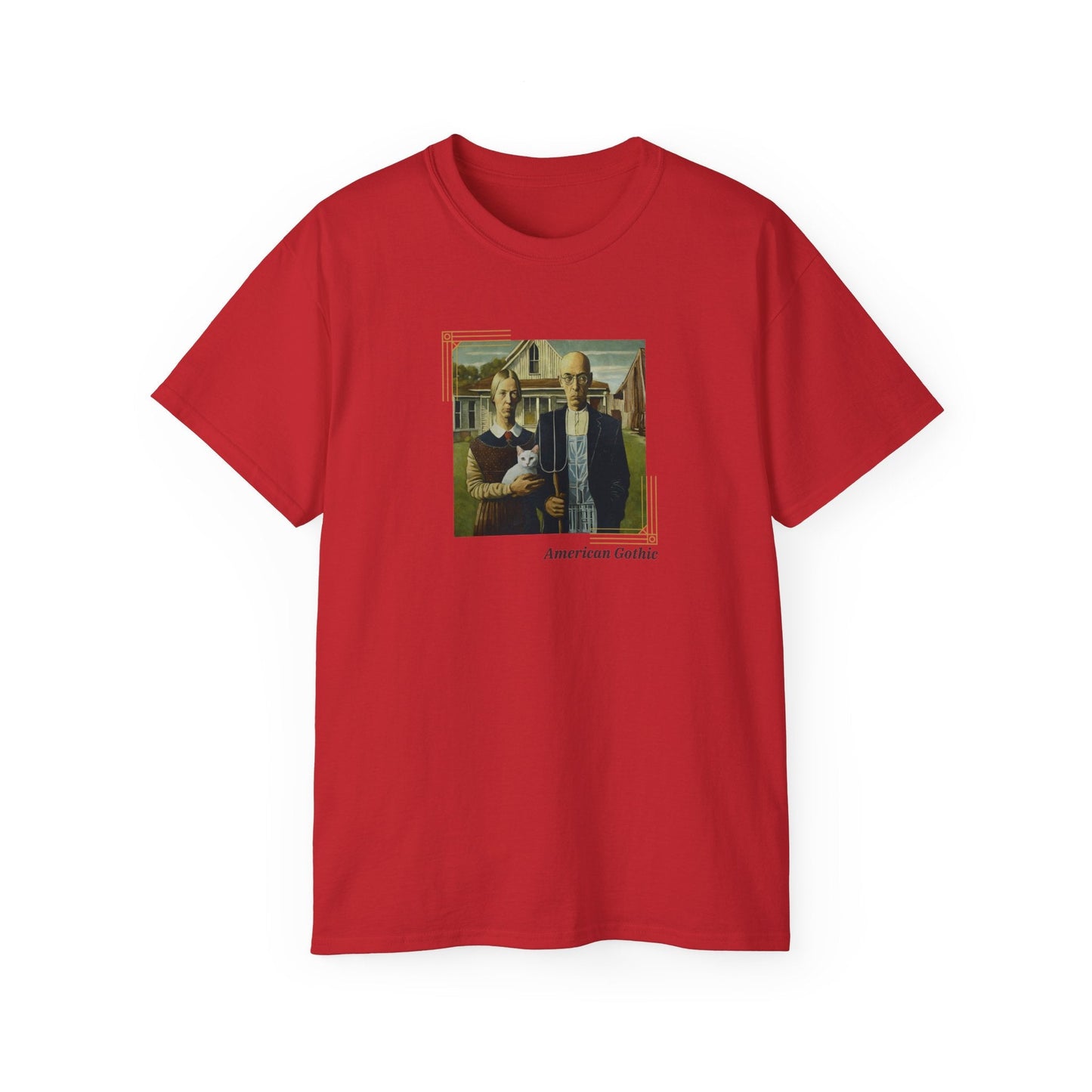 American Gothic Cat Unisex Ultra Cotton Tee