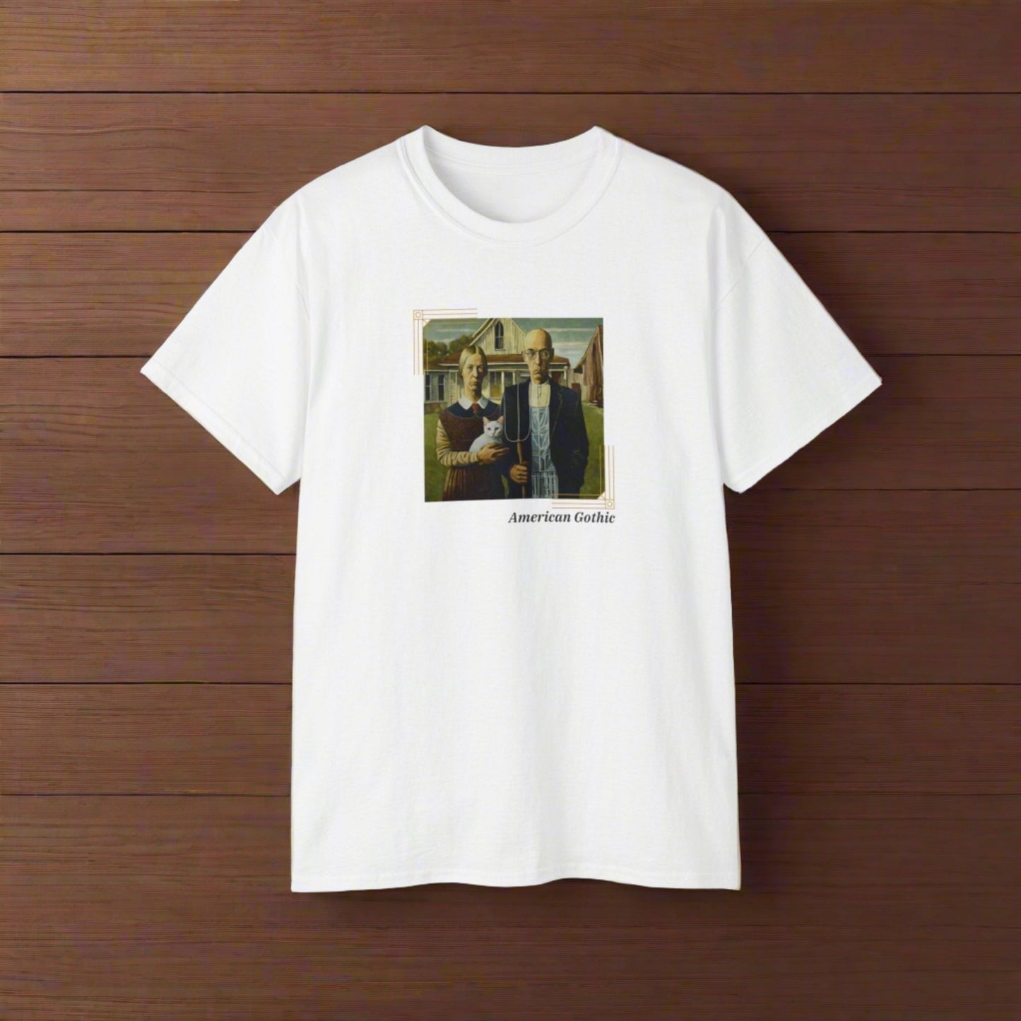 American Gothic Cat Unisex Ultra Cotton Tee