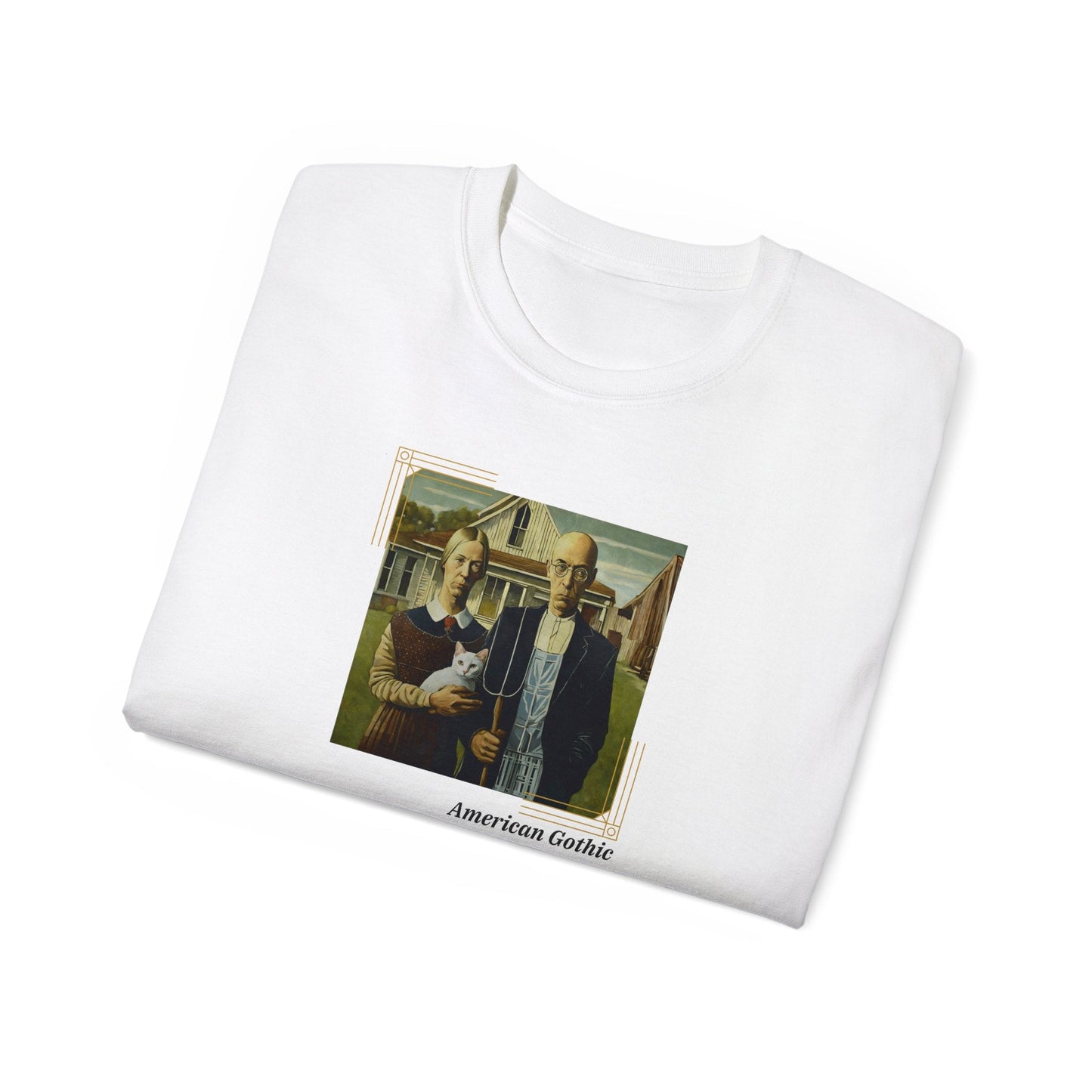 American Gothic Cat Unisex Ultra Cotton Tee