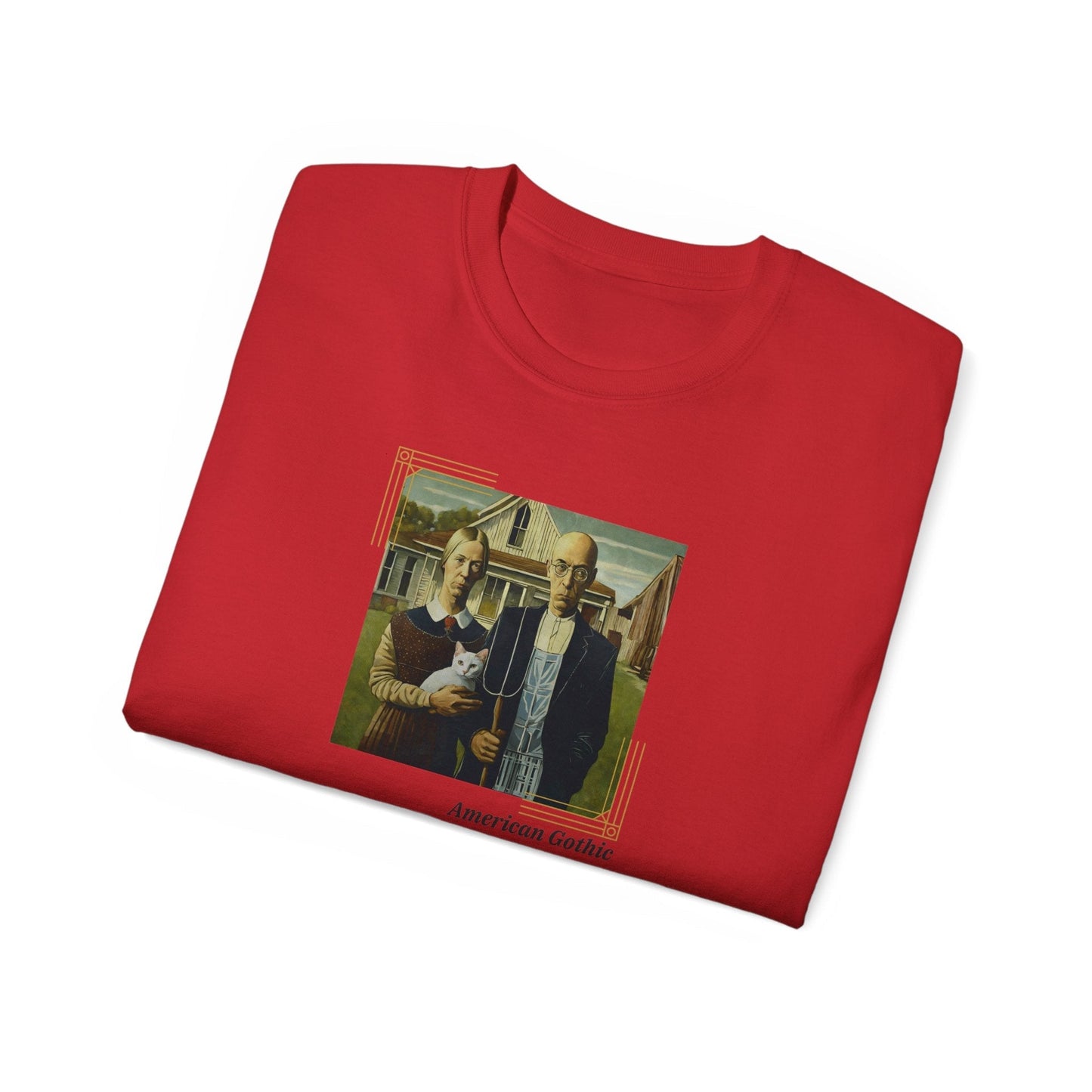 American Gothic Cat Unisex Ultra Cotton Tee