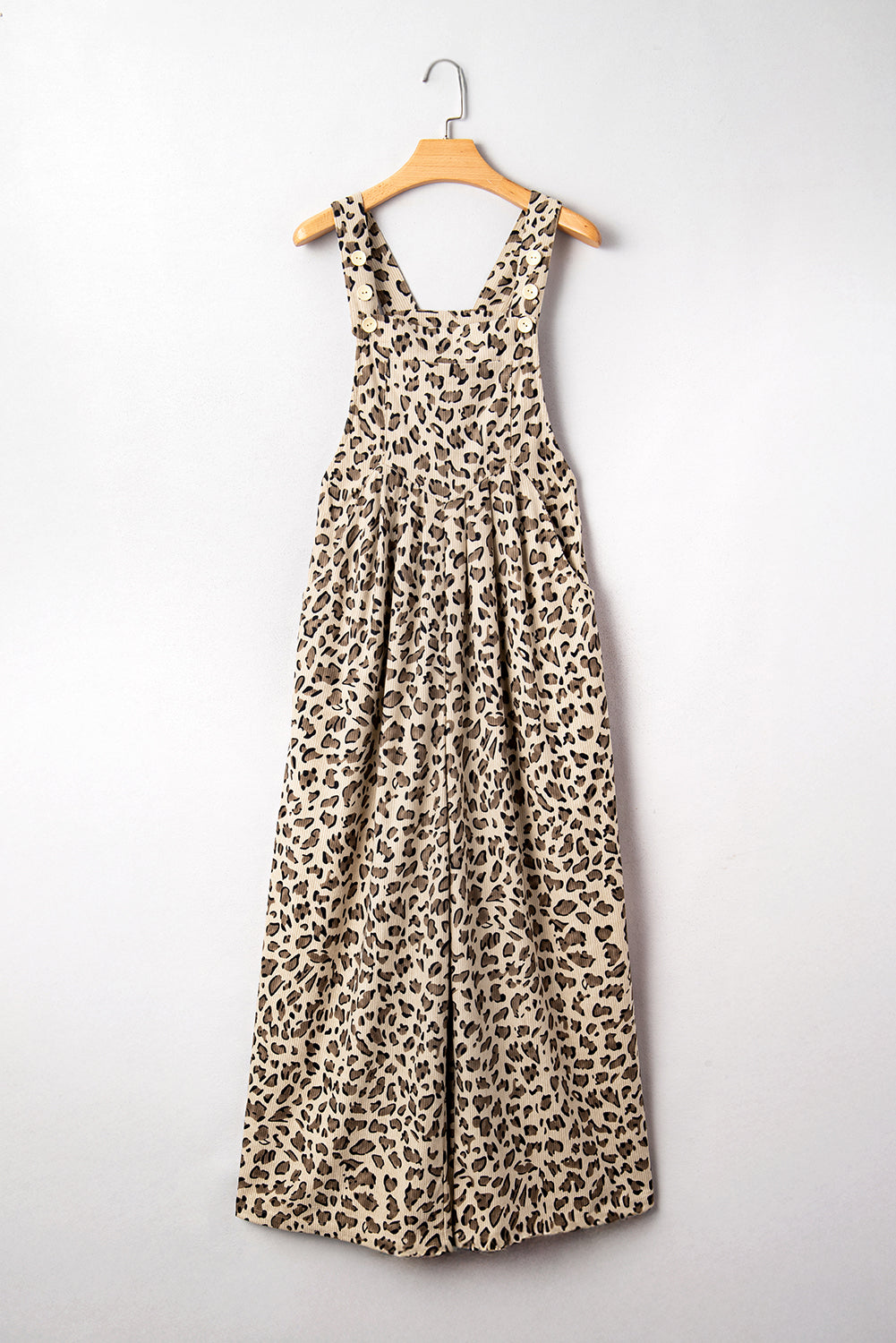 Leopard Bib Wide Leg Jumpsuit