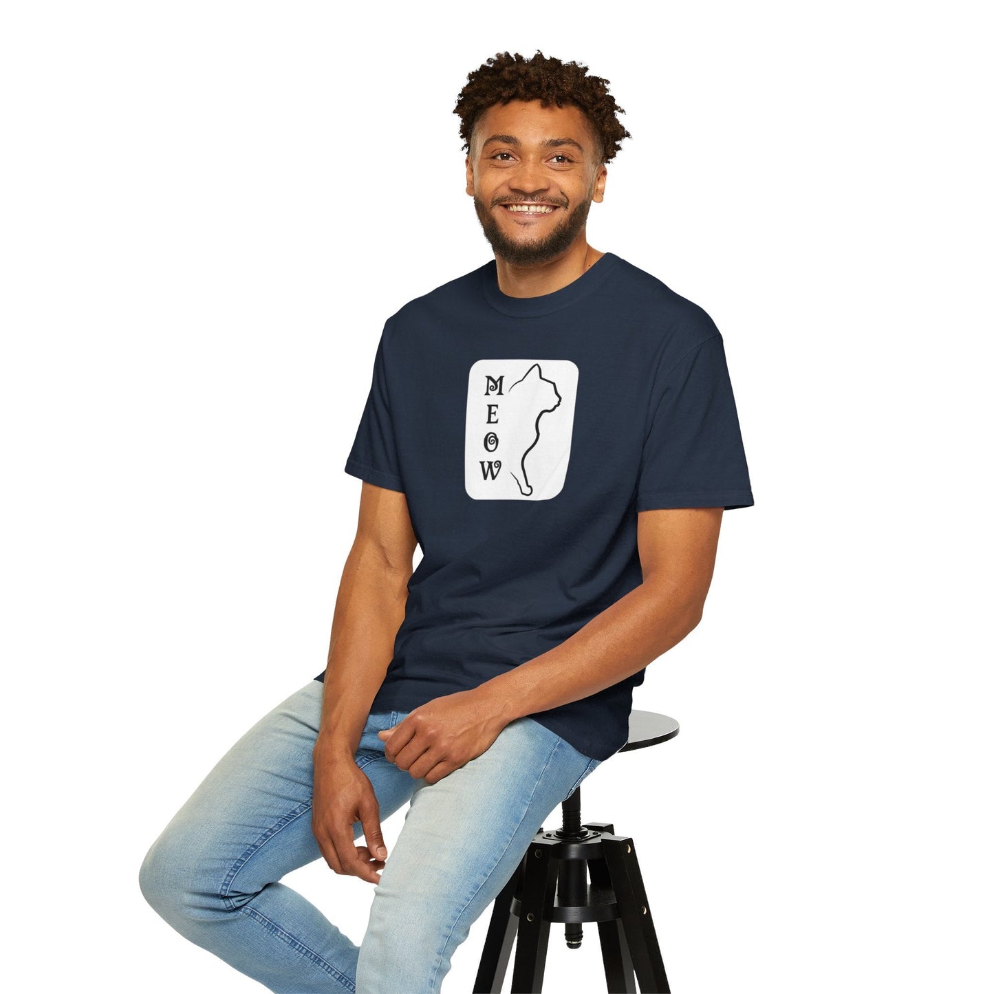 Boxy Meow Unisex Garment-Dyed T-shirt