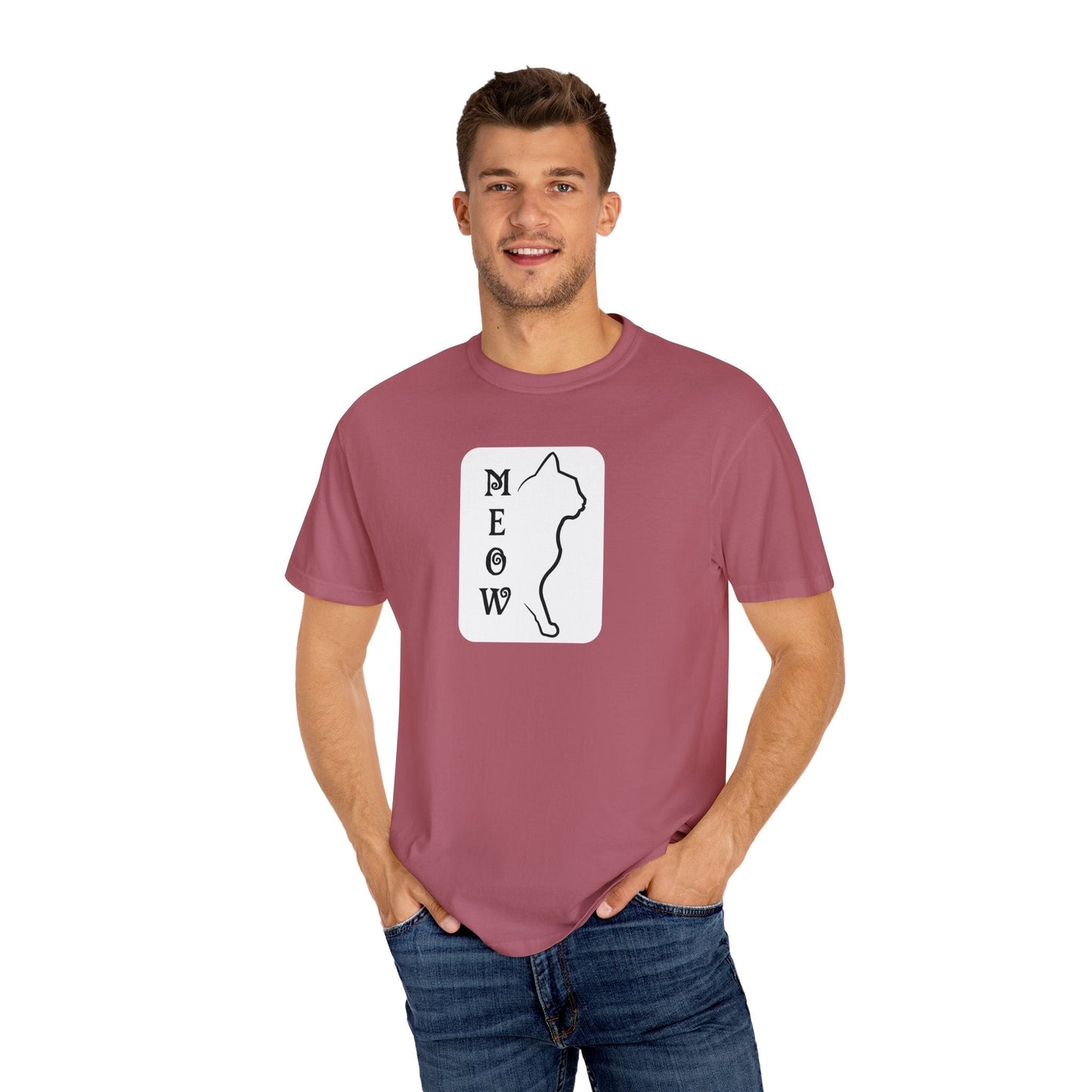 Boxy Meow Unisex Garment-Dyed T-shirt