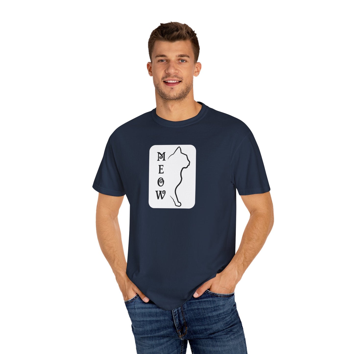 Boxy Meow Unisex Garment-Dyed T-shirt