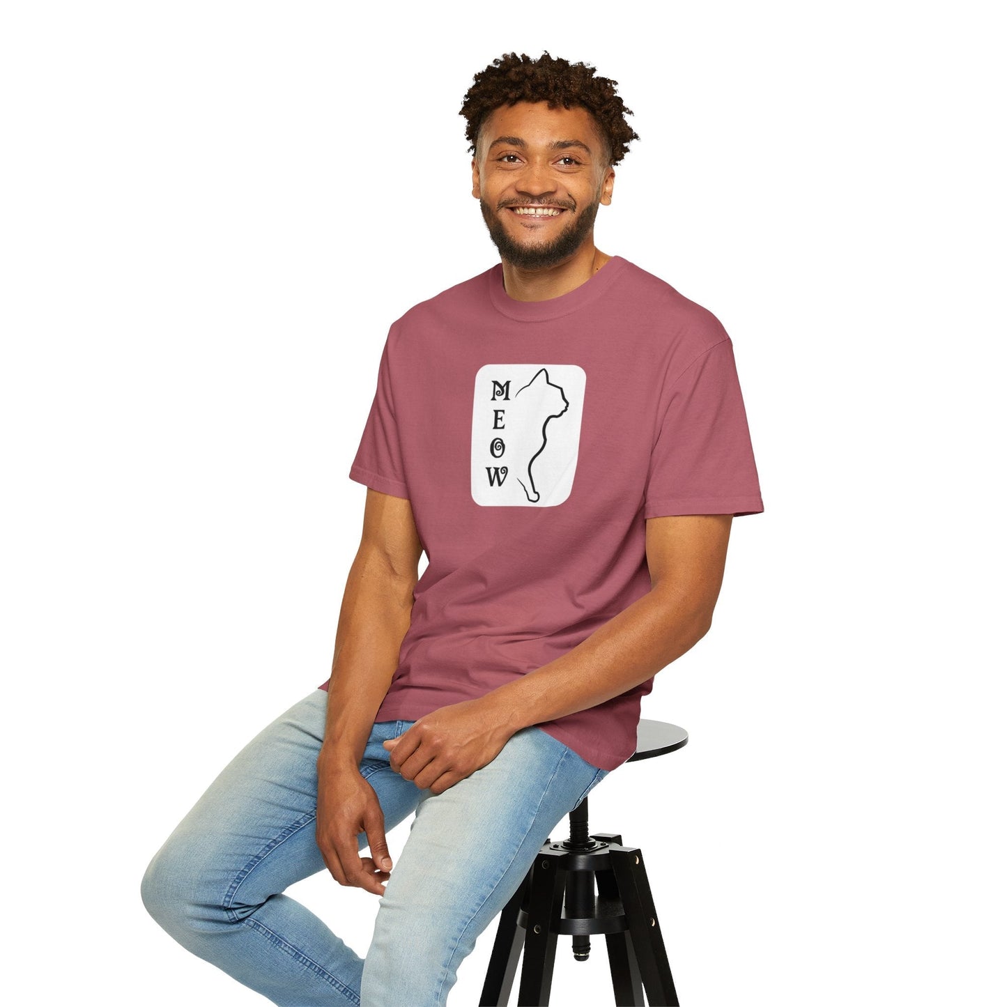 Boxy Meow Unisex Garment-Dyed T-shirt