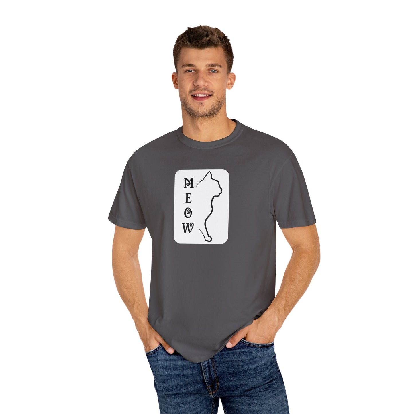 Boxy Meow Unisex Garment-Dyed T-shirt