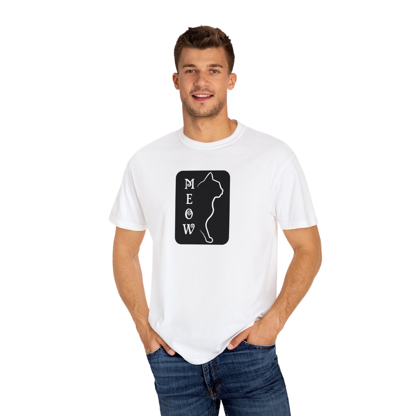 Boxy Meow Unisex Garment-Dyed T-shirt